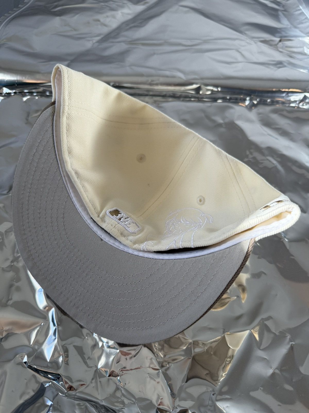 mewt Mewt New Era 59FIFTY Hat Beige/Brown Fitted Size 7 1/4 Size ONE SIZE - 3 Thumbnail