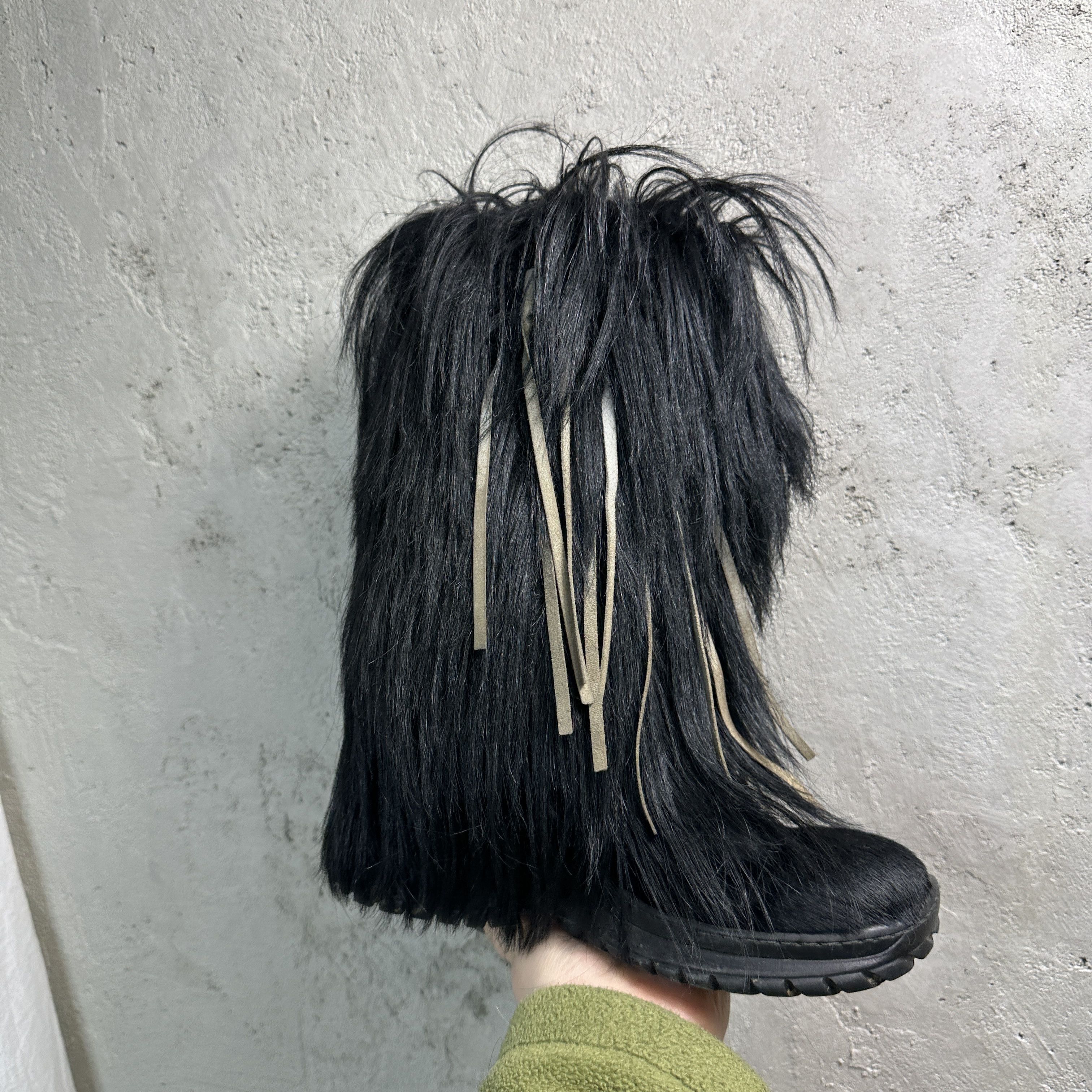 Vintage Horse Hair Opium Fur Boots Size US 7 / IT 37 - 3 Thumbnail