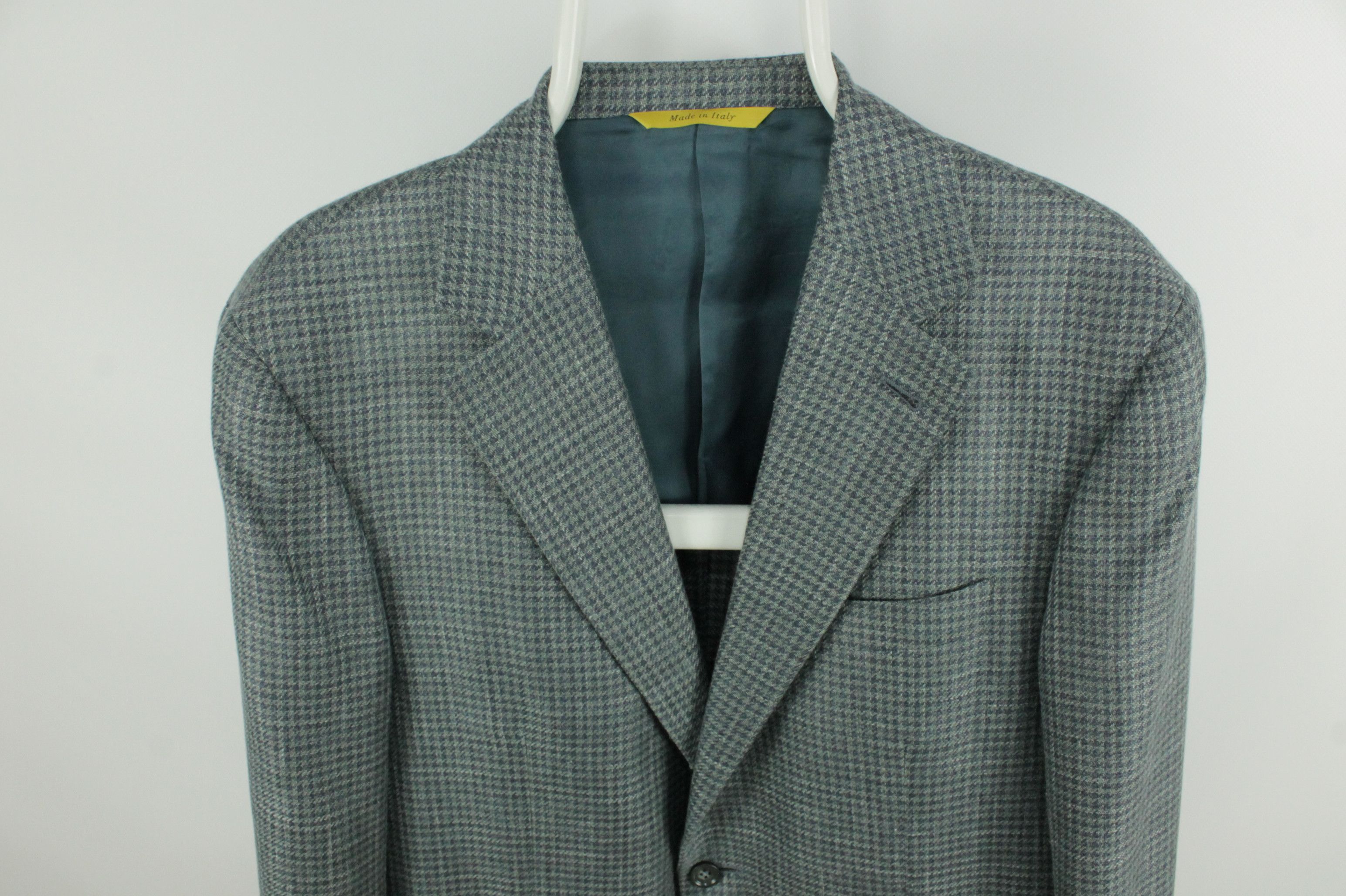 Canali Canali Kei Houndstooth Unlined Linen Silk Wool Sport Jacket Size US L / EU 52-54 / 3 - 2 Thumbnail