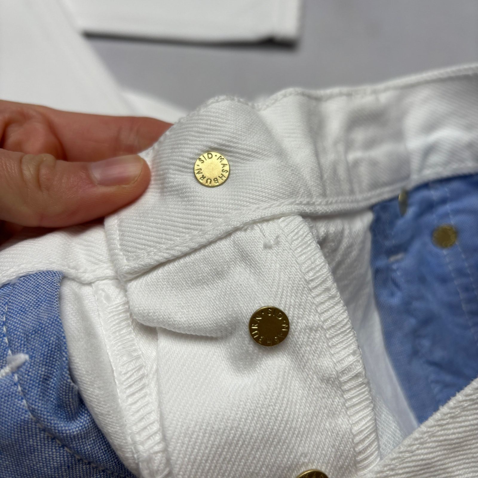 Sid Mashburn $185 Sid Mashburn Slim Straight Jeans 28x32 White Denim Size US 28 / EU 44 - 5 Thumbnail