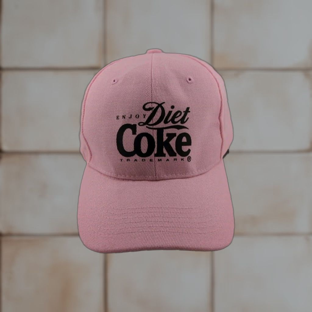 Vintage DIET COKE Hat Baseball Cap Adjustable New Sealed Pink UV Protection Logo Men One Size Cotton Canvas Casual Vintage: No Size ONE SIZE - 1 Thumbnail