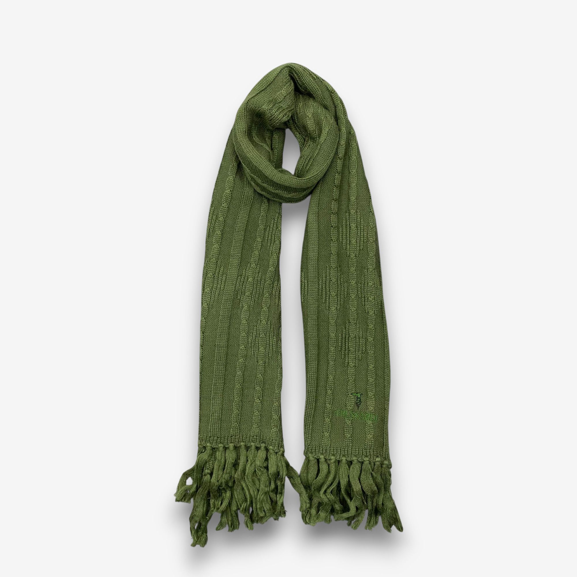 Trussardi Vintage Trussardi Scarf Muffler Wool Ribbed Knit Scarves Size ONE SIZE - 1 Thumbnail