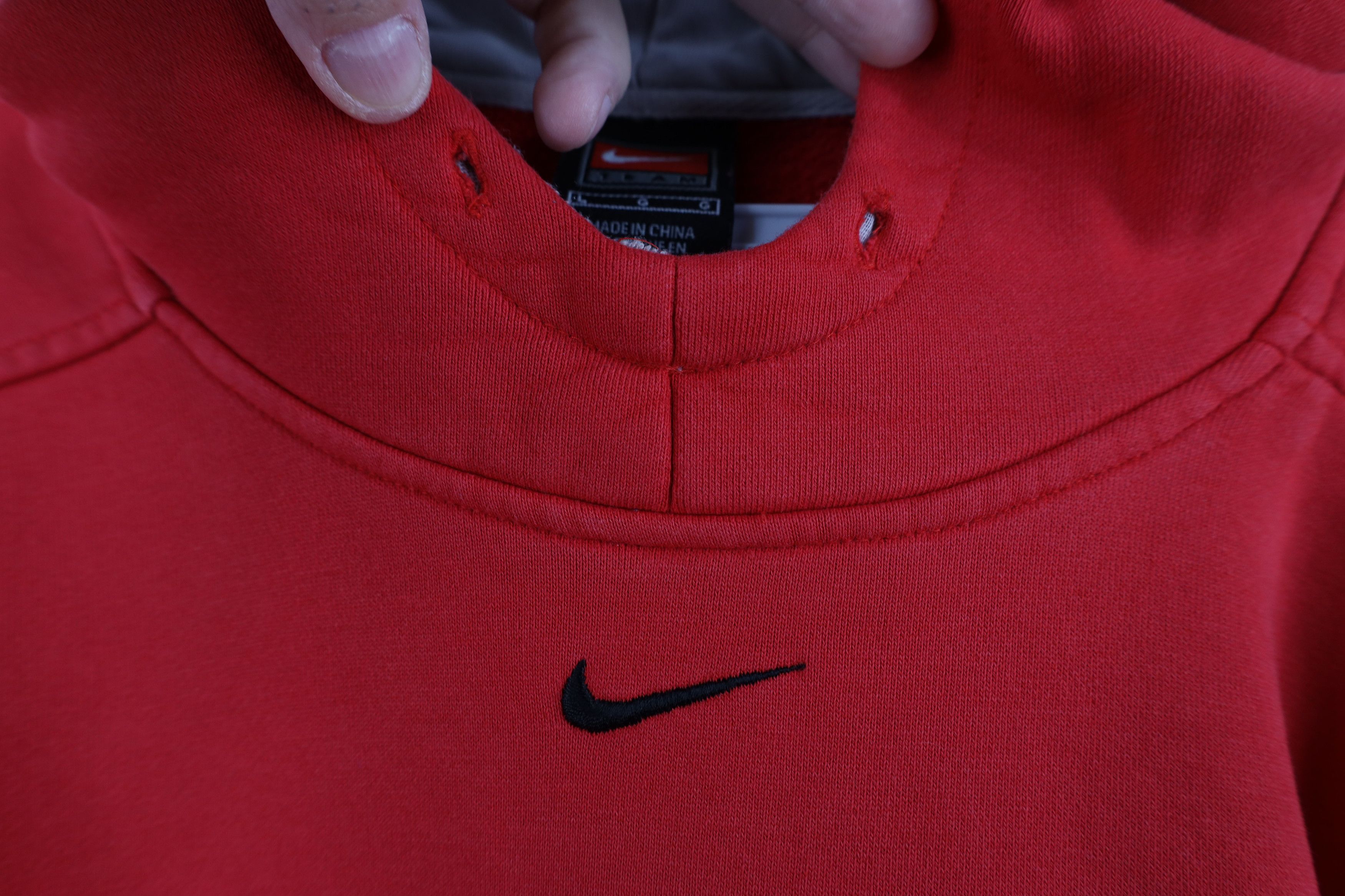 Nike Vintage Nike Center Swoosh Ohio State University Hoodie Red Size US L / EU 52-54 / 3 - 7 Thumbnail