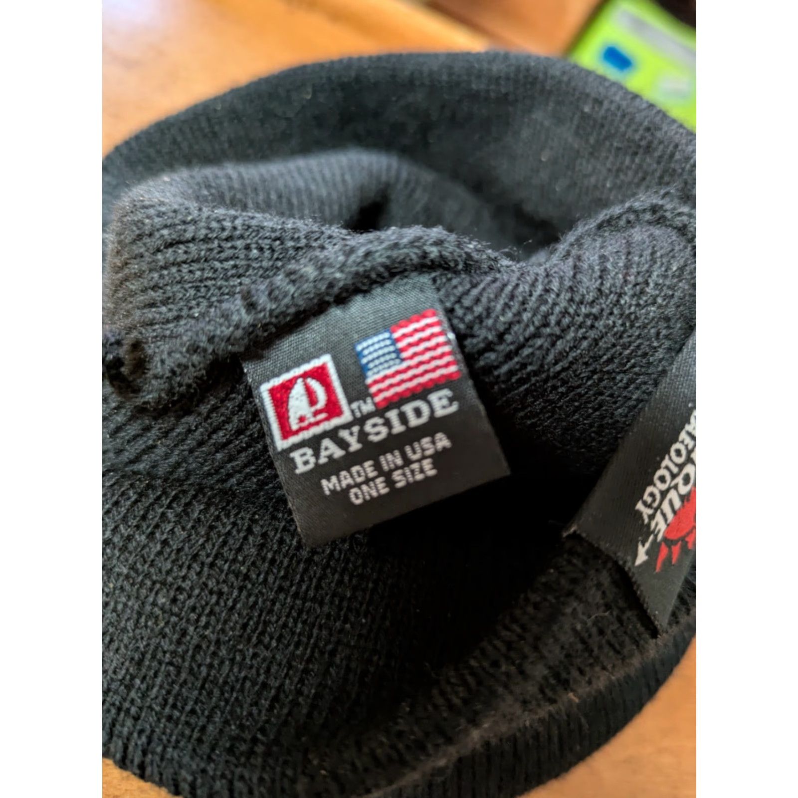 Vintage VINTAGE Bayside Knit Beanie Hat Black One Size Men Antiques Acrylic Knit Knitted Cap Antique Archeology Beanie Mens Hats Size ONE SIZE - 3 Thumbnail