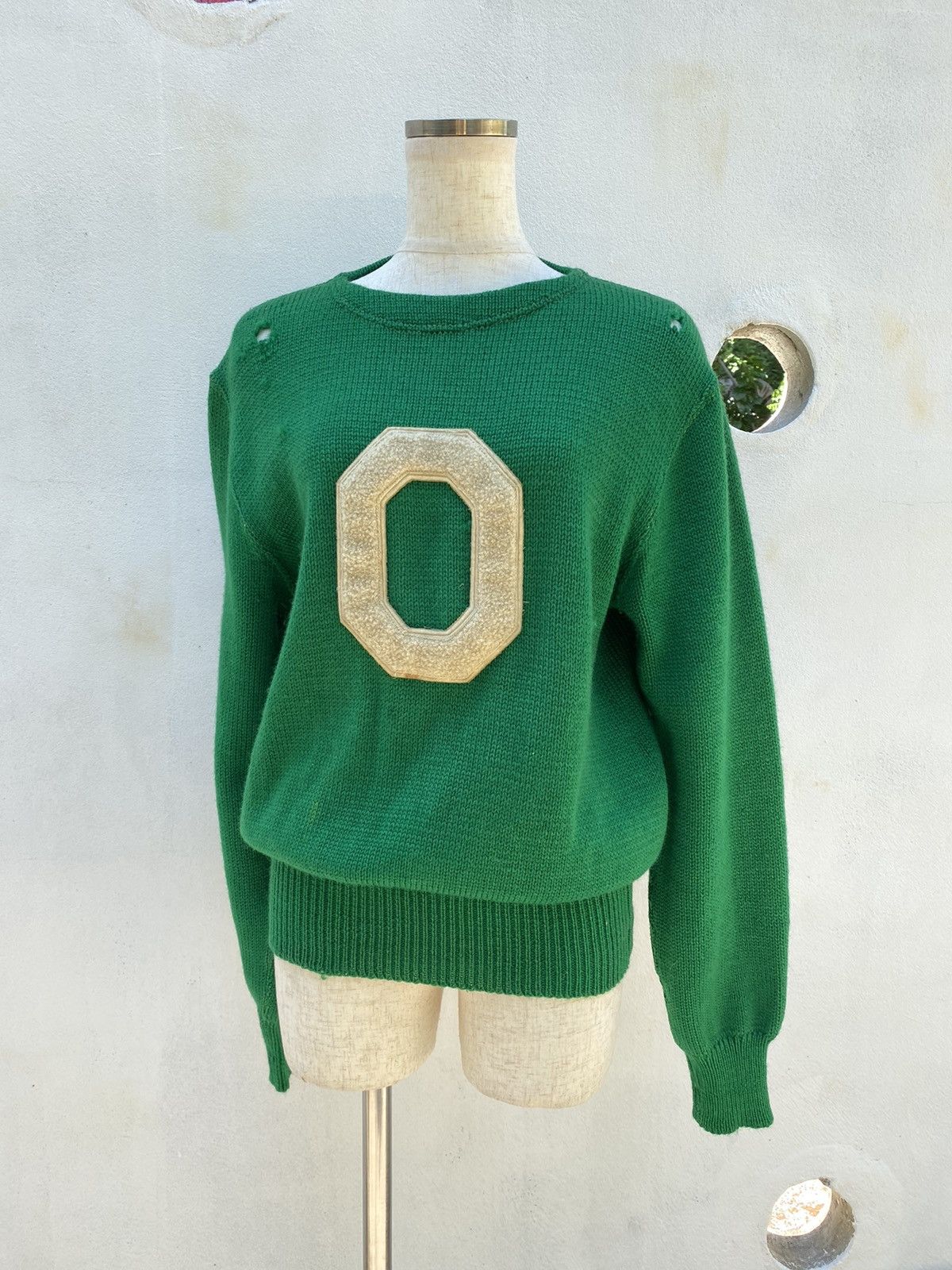Designer × Vintage Nelson knitting Green Knit Sweater with Front Logo Patch Size M / US 6-8 / IT 42-44 - 12 Thumbnail