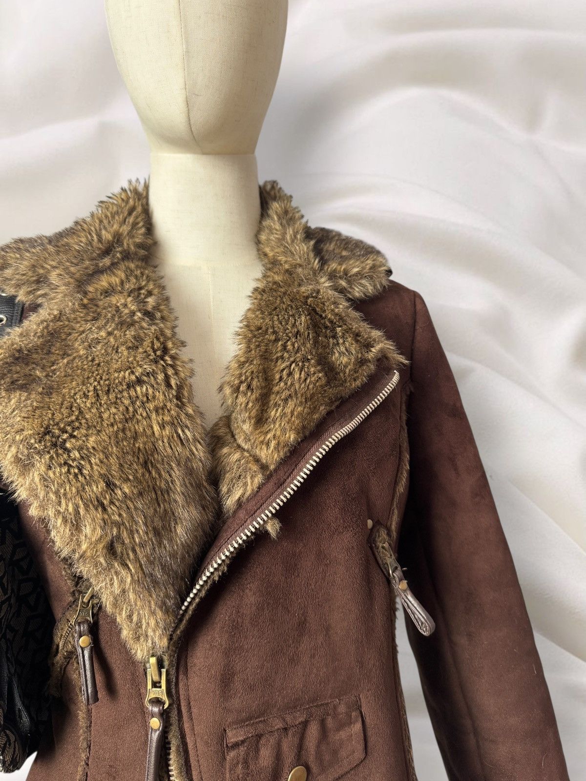 Hysteric Glamour Y2K / Boho Vintage Faux Fur Shearling/Sheepskin Style Jacket Size M / US 6-8 / IT 42-44 - 6 Thumbnail