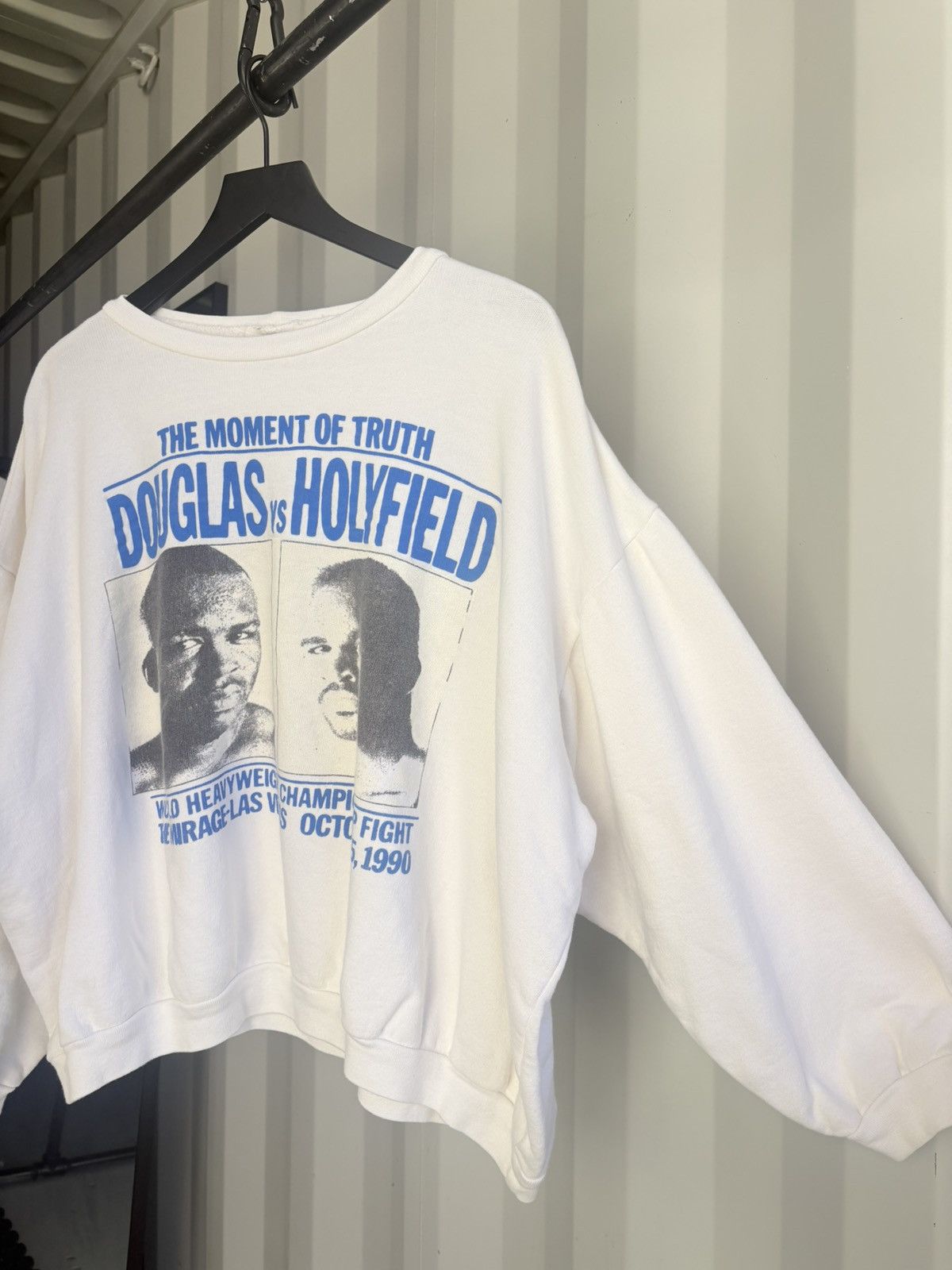 Thrashed Holyfield Distressed Faded Sweatshirt Grunge Boxy
