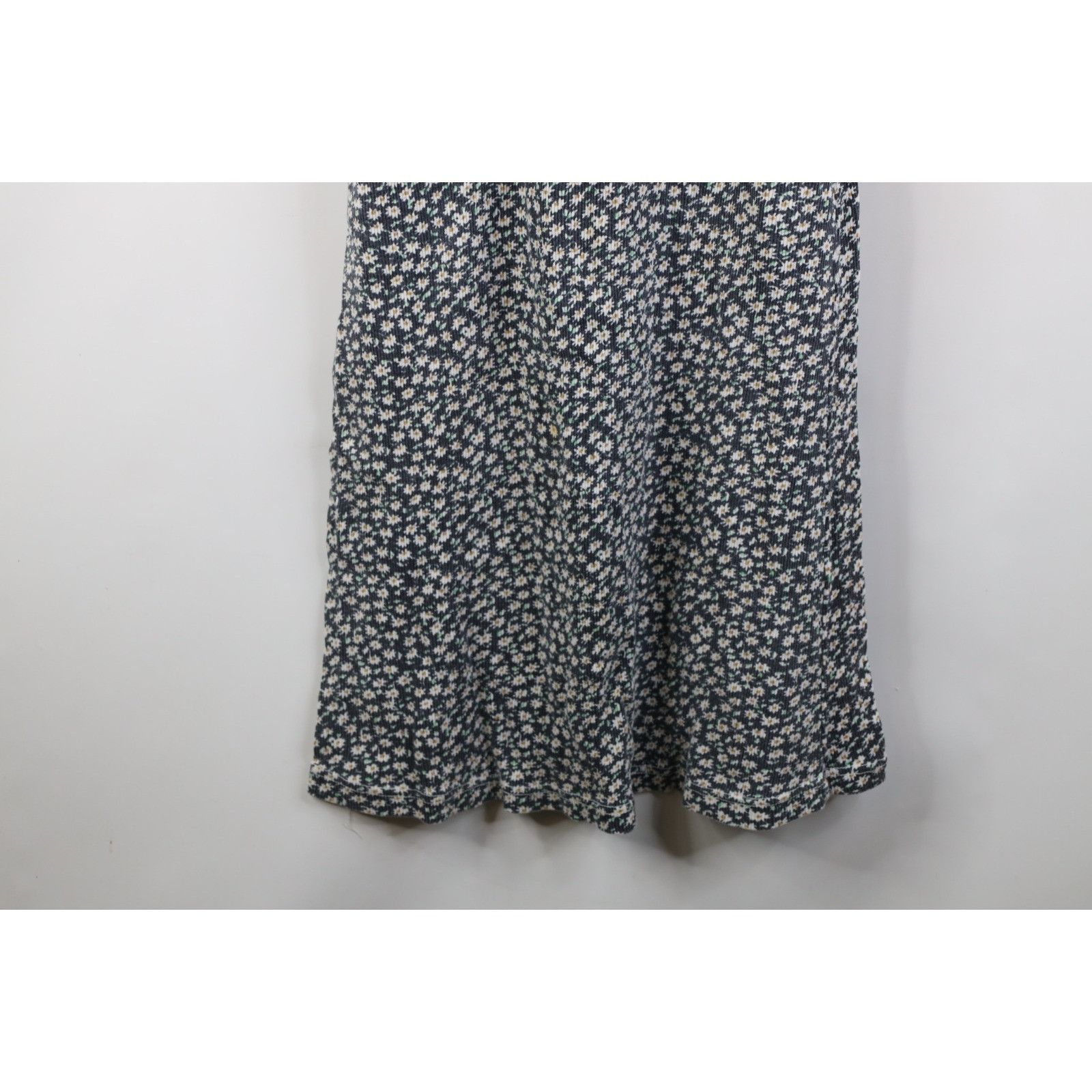 Vintage Vintage 90s Y2K Babydoll Flower Ribbed Knit Dress Size S / US 4 / IT 40 - 4 Thumbnail
