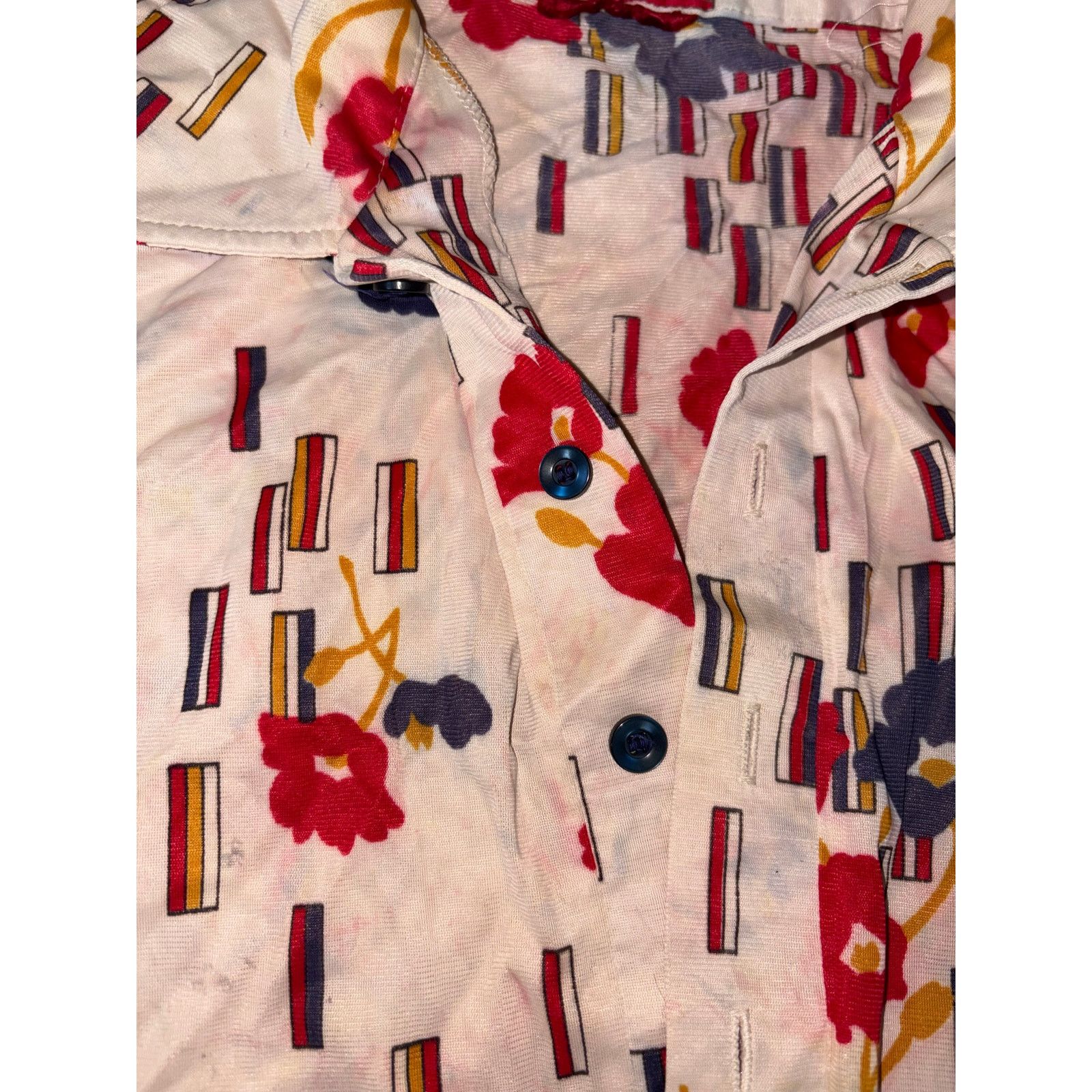 Other Vintage 70s disco button up shirt nylon Size US L / EU 52-54 / 3 - 6 Thumbnail