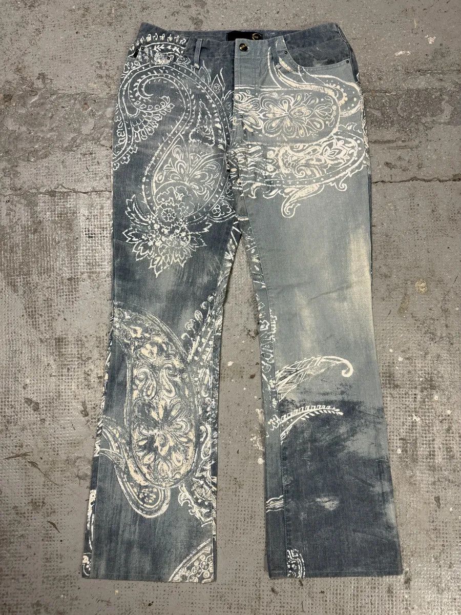 Just Cavalli AW2003 Cavalli Blue Asian World Tribal Pants Size US 32 / EU 48 - 5 Thumbnail