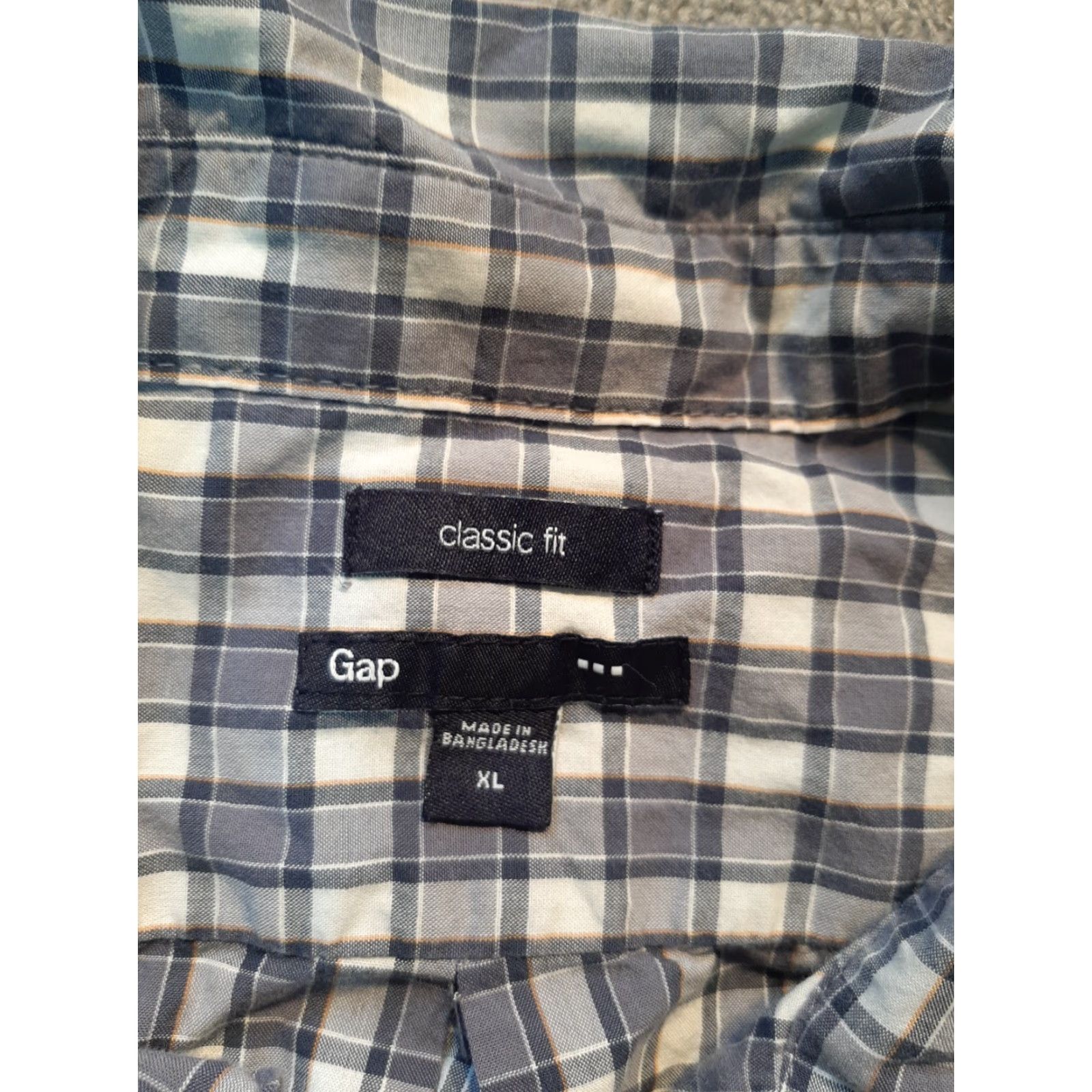 Gap GAP Mens XL Button-Down Shirt Plaid Classic Fit Long Sleeve Blue Casual Shirt Size US XL / EU 56 / 4 - 2 Thumbnail