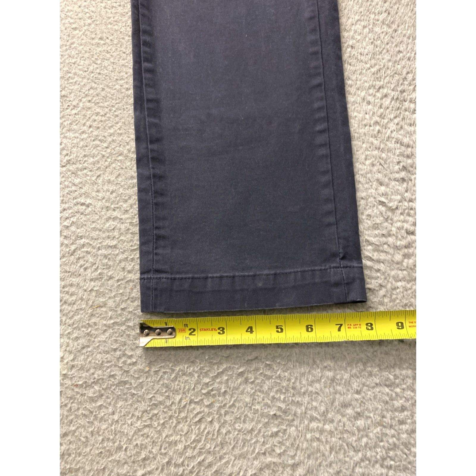 Banana Republic VINTAGE Banana Republic Chino Pants Men 32x30 Faded Navy Cotton Casual Non-Iron Straight Leg Front Pants Mens Size US 32 / EU 48 - 6 Thumbnail