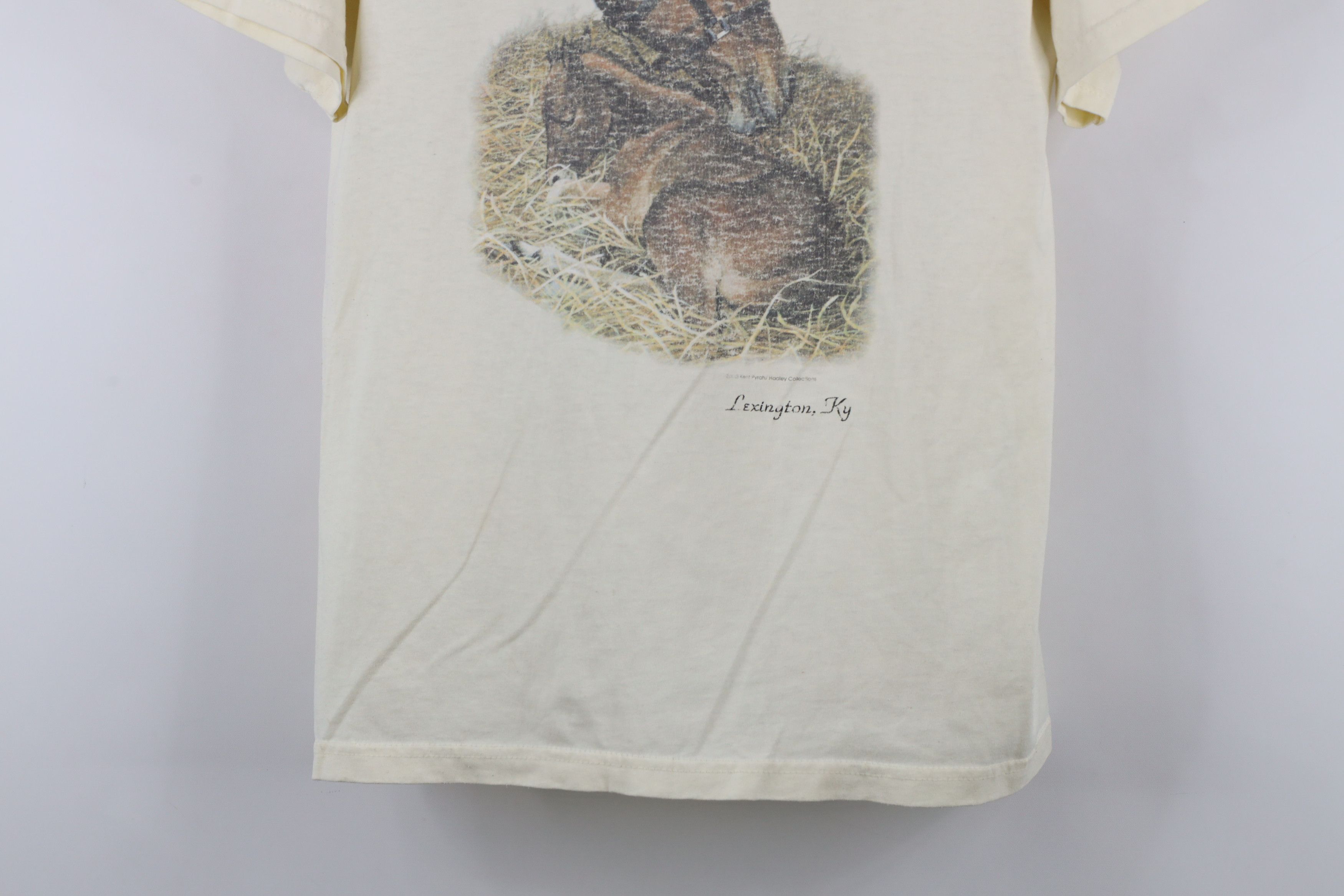 Vintage Vintage 90s Streetwear Kentucky Horse Equestrian T-Shirt Size M / US 6-8 / IT 42-44 - 3 Thumbnail