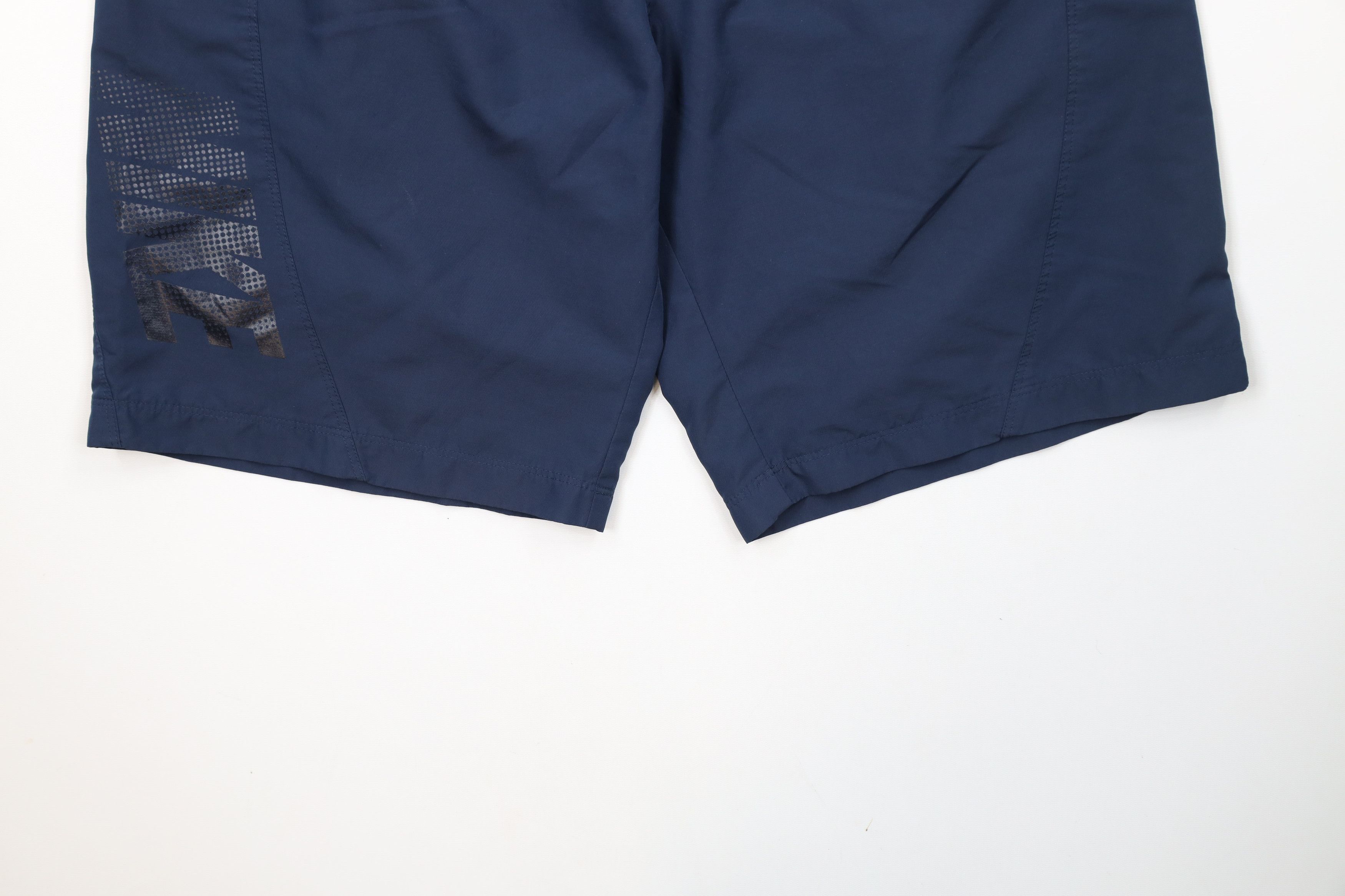 Nike × Vintage Vintage Y2K Nike Block Letter Above Knee Shorts Navy Blue Size US 32 / EU 48 - 4 Thumbnail