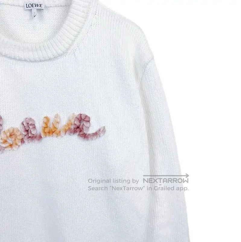 Loewe Loewe White Cotton Long Sleeve Sweatshirt . Size XS / US 0-2 / IT 36-38 - 3 Thumbnail