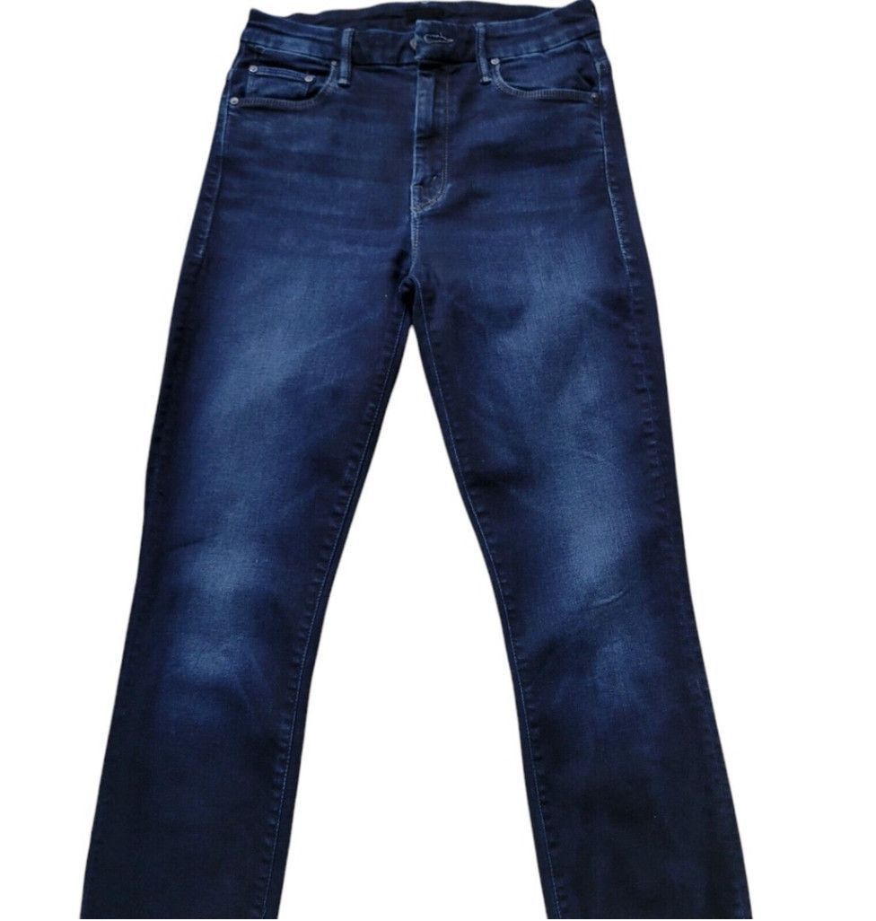 MOTHER Mother High Waisted Looker Ankle Fray Jeans. Dark Size 25. Size 25" / US 0 / IT 36 - 3 Thumbnail