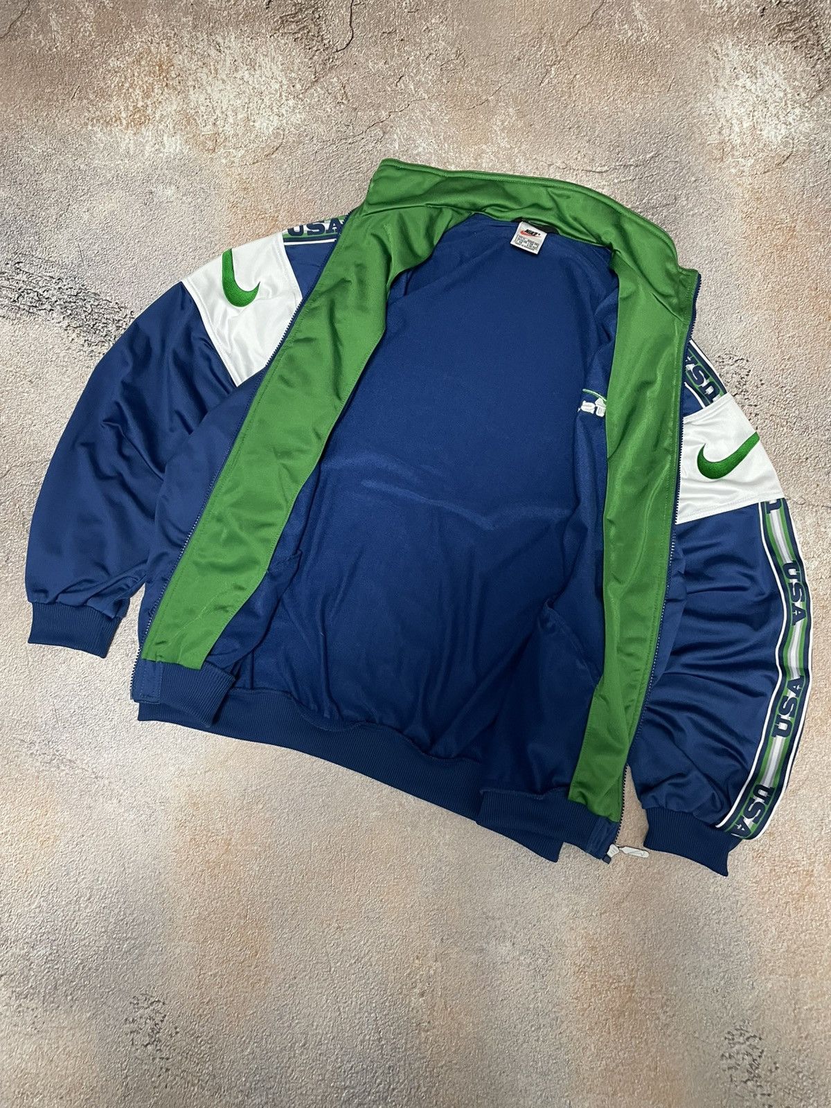 Nike Vintage Nike USA Monogram Cotton Boxy Tracksuit Set Size US XL / EU 56 / 4 - 7 Thumbnail