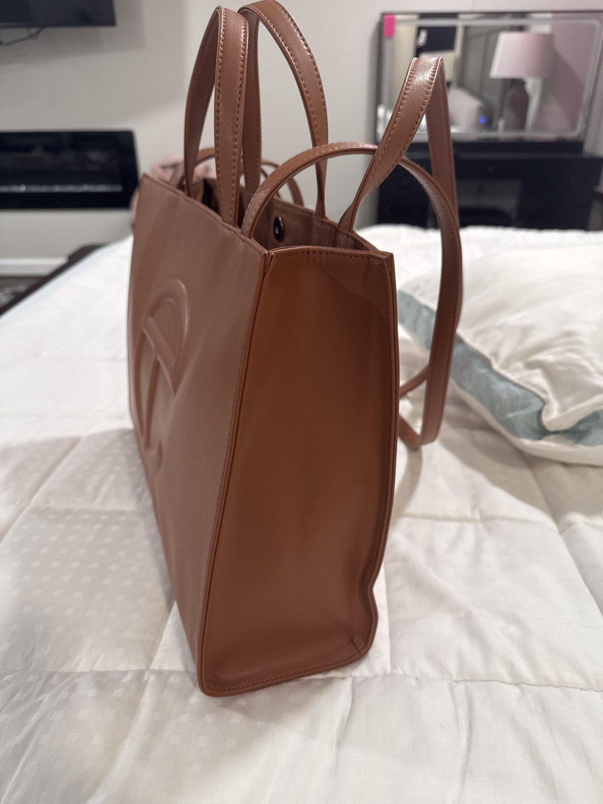 Telfar Telfar Medium Shopping Bag Tan Size ONE SIZE - 6 Thumbnail