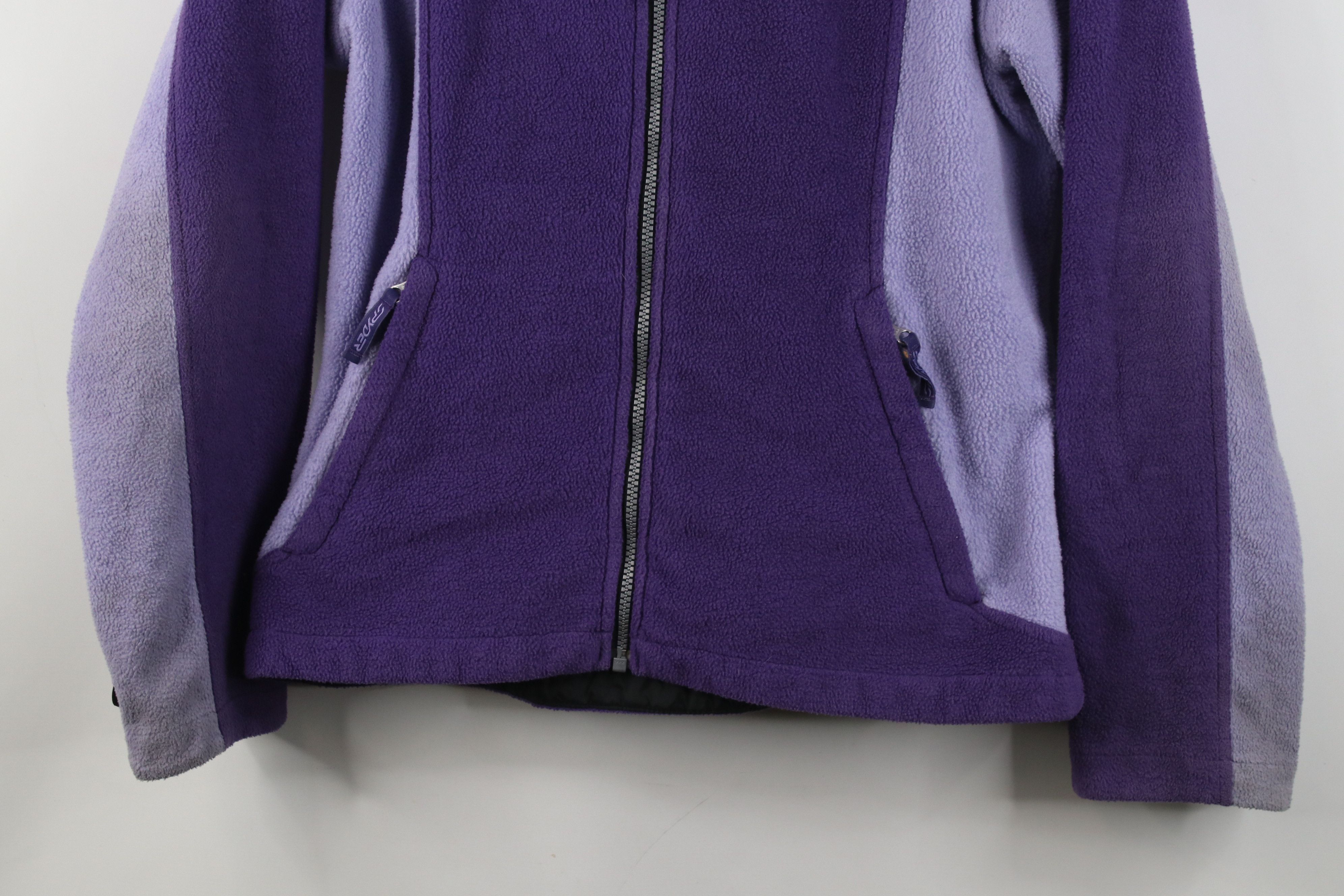 Spyder Vintage 90s Y2K Spyder Block Skiing Fleece Jacket Purple Size XL / US 12-14 / IT 48-50 - 3 Thumbnail