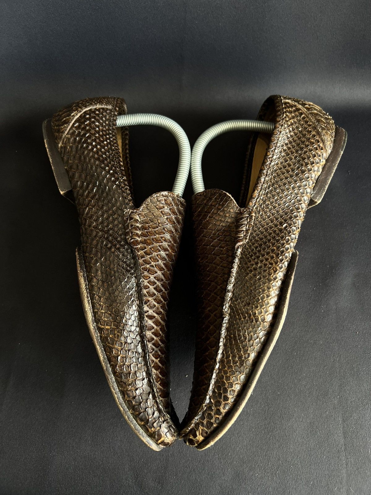 Dolce & Gabbana Dolce & Gabbana Men's Shoes Snake Skin Brown Size US 7 Size US 7 / EU 40 - 5 Thumbnail