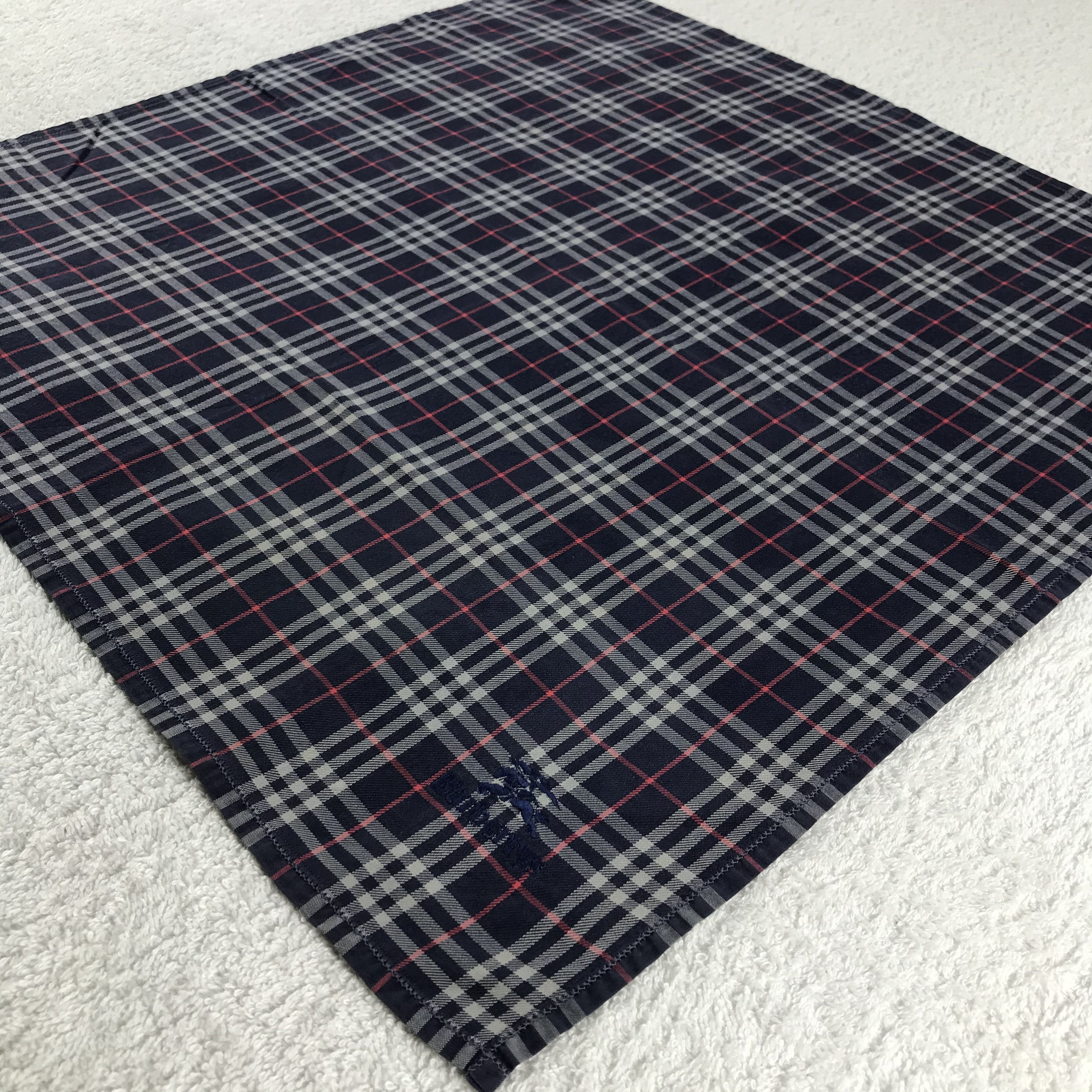 Burberry × Vintage Burberry Bandana / Handkerchief / Neckerchief - S352 Size ONE SIZE - 2 Thumbnail