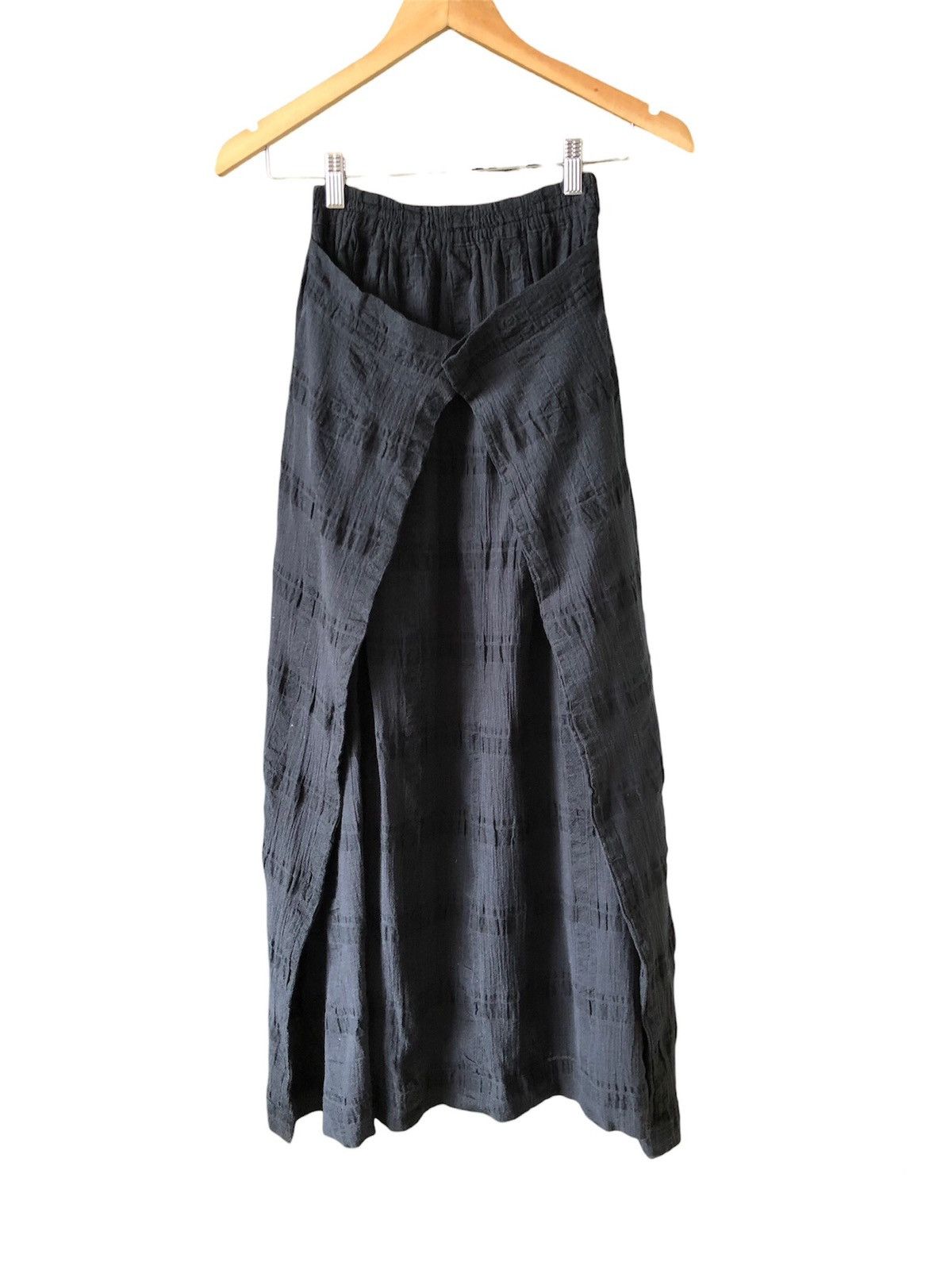 image of Hai Sporting Gear By Issey Miyake Pleated Maxi Skirt in Black Smoke, Women's (Size 26)