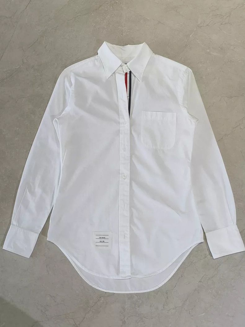 Thom Browne Thom Browne Striped Collar Shirt - dmc Size US M / EU 48-50 / 2 - 1 Thumbnail