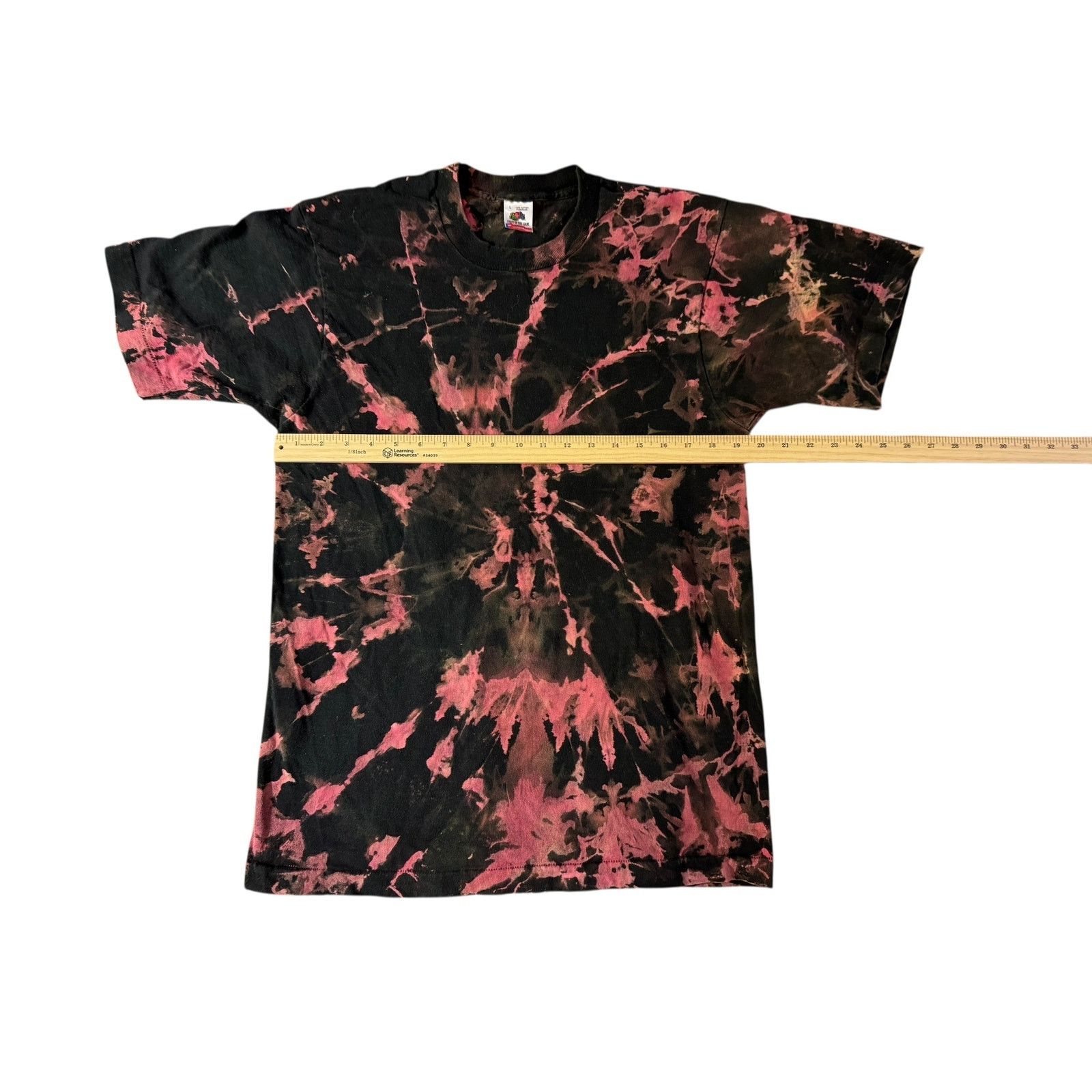 Fruit Of The Loom Fruit of the Loom Single Stitch Black Red Tie Dye T-Shirt L Size US L / EU 52-54 / 3 - 4 Thumbnail