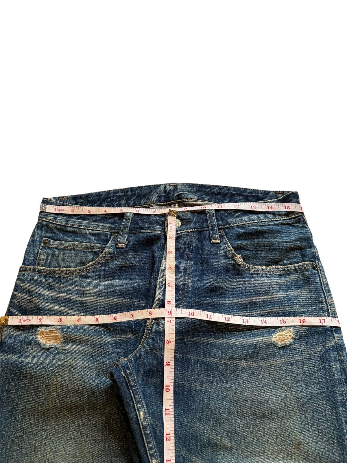 HOLLYWOOD RANCH MARKET Vintage HR Market Selvedge Rusty Mud Wash Loose Jeans Size US 32 / EU 48 - 12 Thumbnail