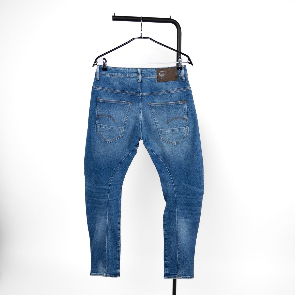 G-Star G-Star Raw Arc 3D Slim Mens Jeans Button Fly Blue Distressed Size US 31 - 2 Thumbnail