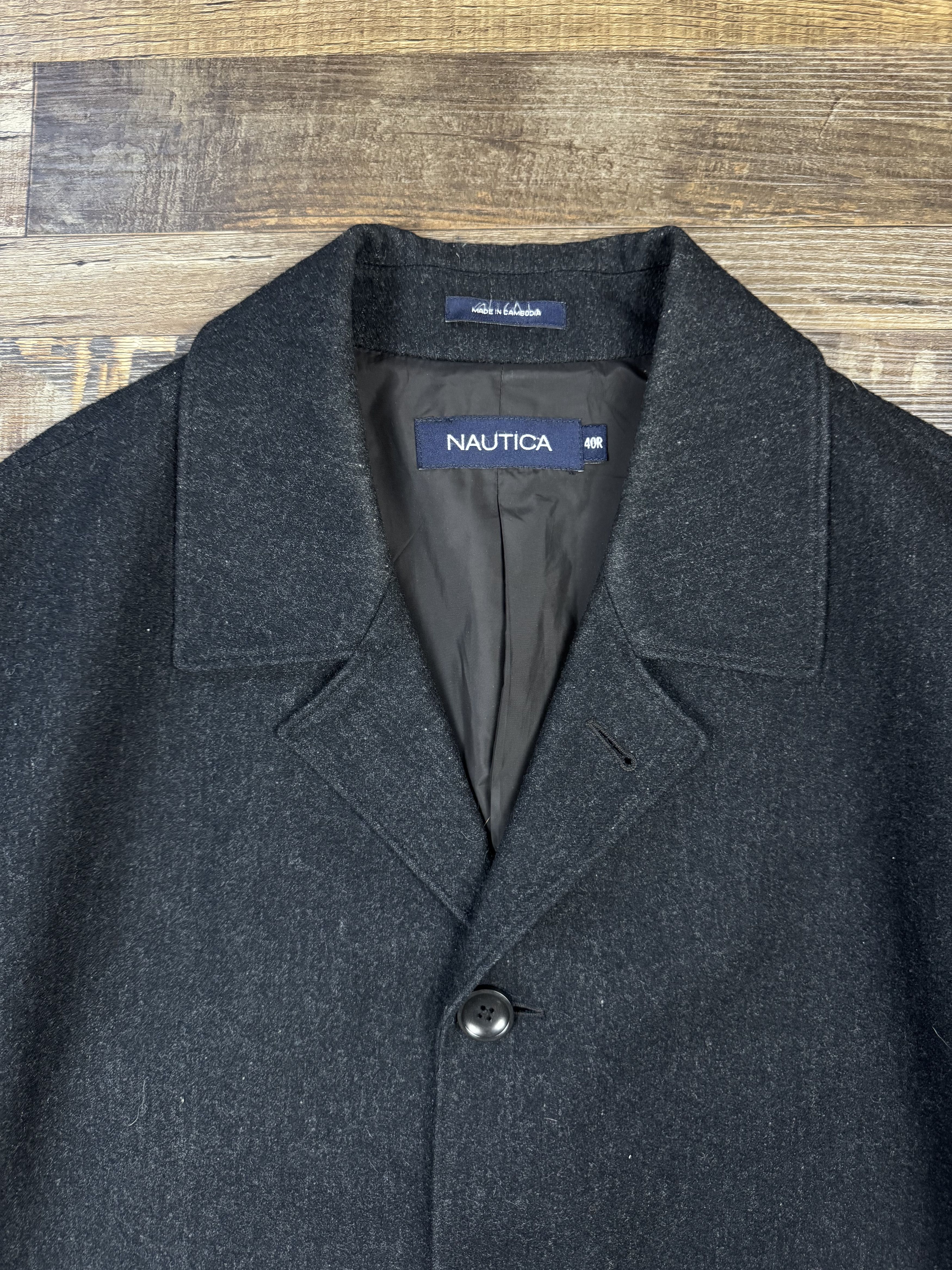 Nautica Nautica 40R Classic Fit Wool Single Breast Overcoat 4 Button Size US M / EU 48-50 / 2 - 2 Thumbnail