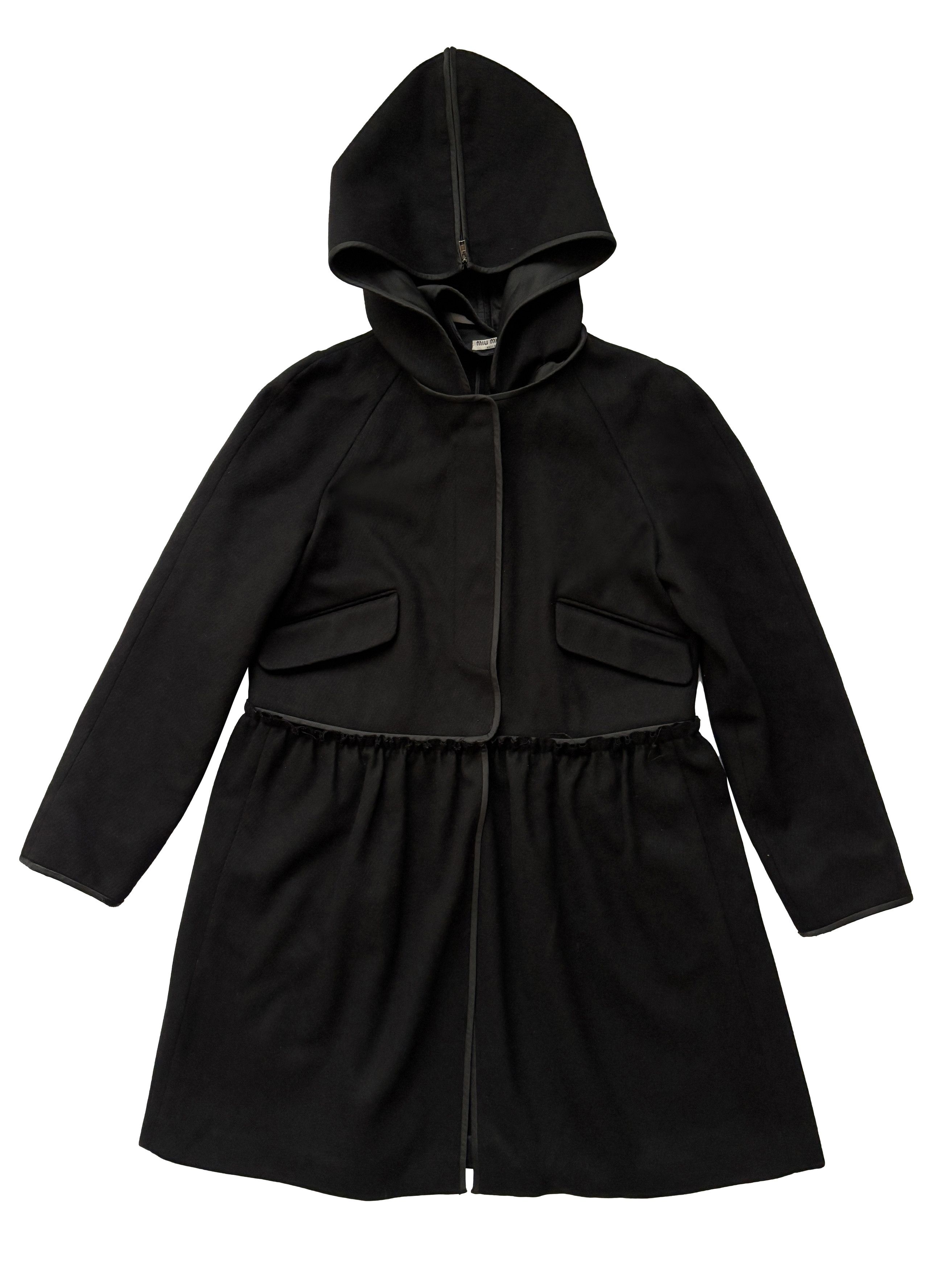 Miu Miu ⚡️QUICK SALE⚡️2008 Miu Miu Black Coat Removable Hood Size M / US 6-8 / IT 42-44 - 1 Thumbnail