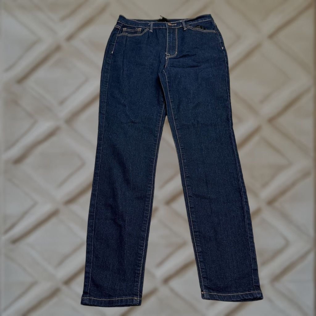 Forever 21 FOREVER 21 Denim Jeans Woman 29 Dark Wash High Rise 5-Pocket Regular Fit 27 Inseam Blue Mens/Womens Size 29" - 1 Thumbnail