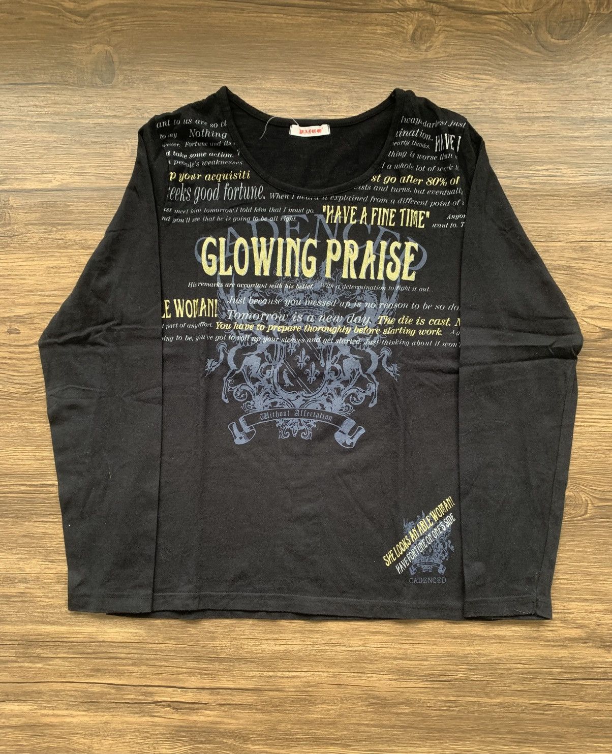 Le Grande Bleu (L.G.B.) 2000s japanese archive glowing praise poem longsleeve tee Size US L / EU 52-54 / 3 - 1 Thumbnail