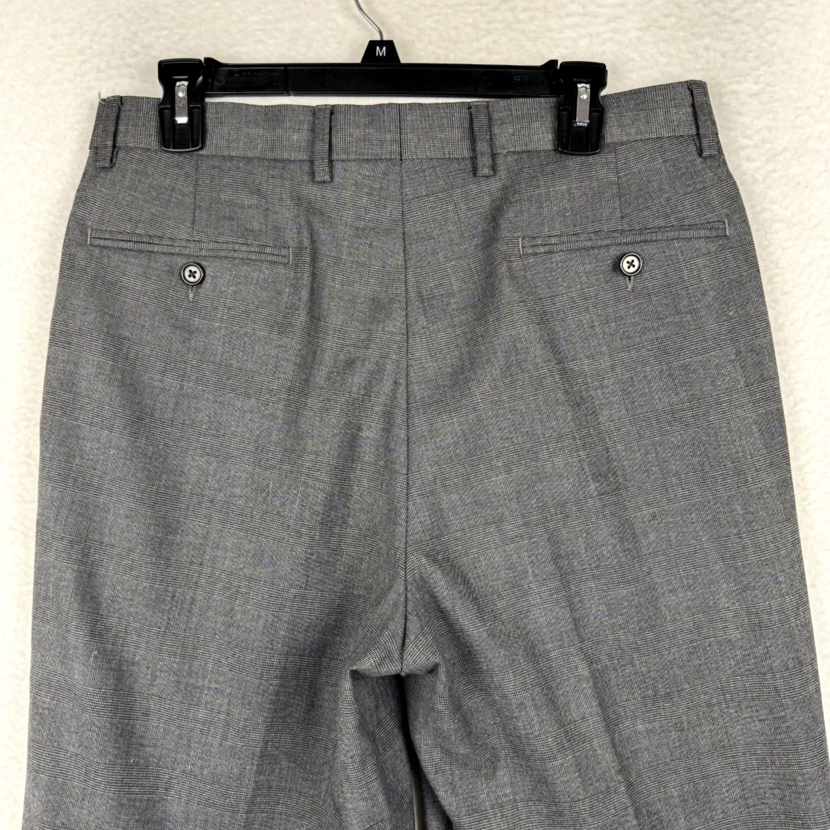 Ralph Lauren Ralph Lauren Mens Dress Pants Slacks Plaid Gray 34x32 Classic Pleated Straight Pocket Slacks Mens Dress Pants Size US 34 / EU 50 - 4 Thumbnail