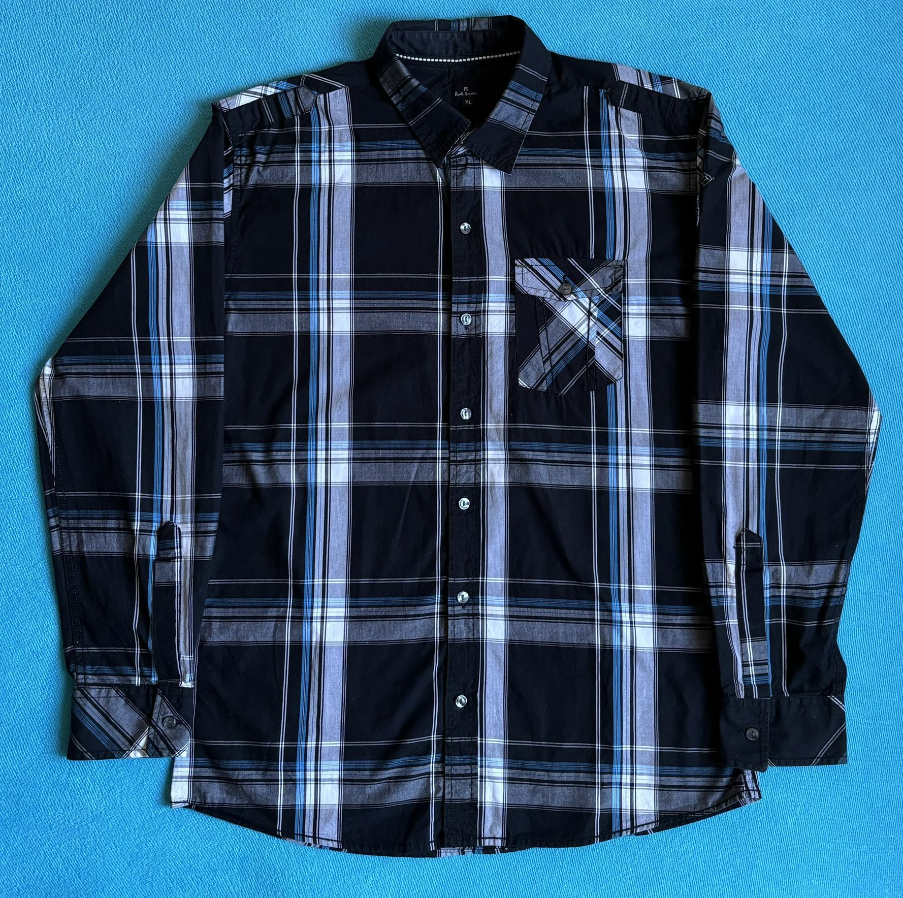 Paul Smith Paul Smith Italian Fit 69 black white check shirt size XL Size US XL / EU 56 / 4 - 5 Thumbnail