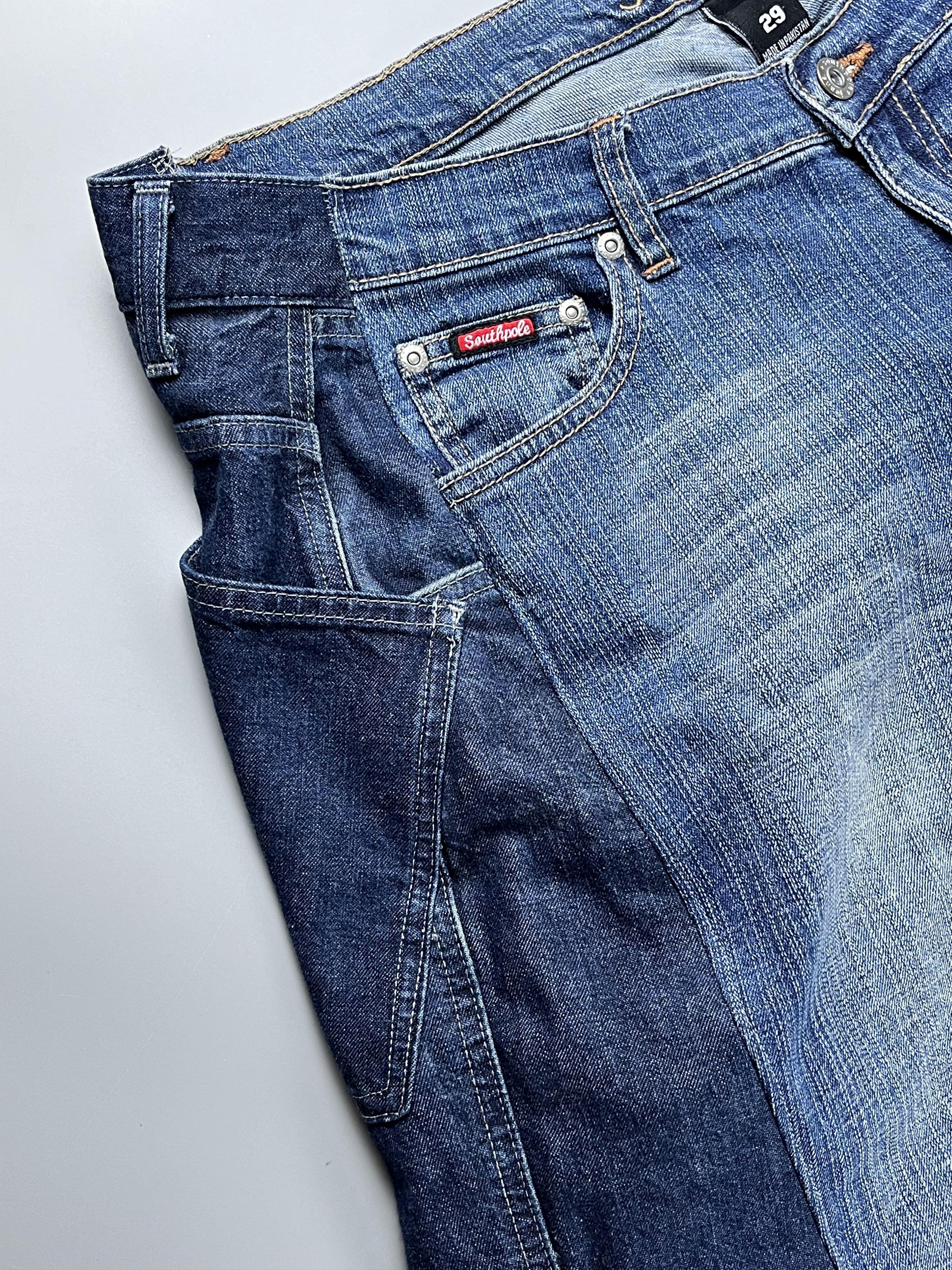 Japanese Brand SOUTHPOLE VINTAGE CRAZY BAGGY FIT REWORK JEAN Size US 34 / EU 50 - 7 Thumbnail