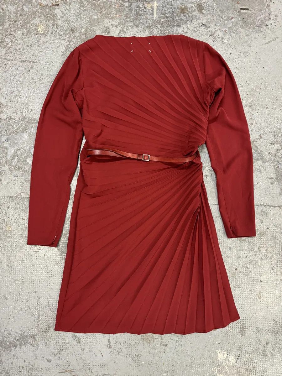 Maison Margiela AW2011 Maison Margiela Red Plissed Signature Dress Size M / US 6-8 / IT 42-44 - 1 Thumbnail