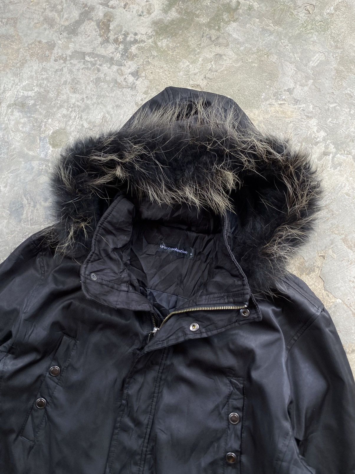 Vintage Urban Collection Fur Hoodie Jacket