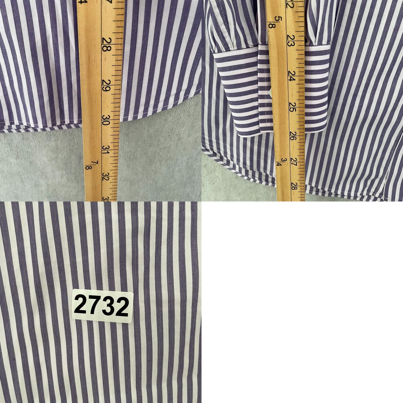 Canali Canali Shirt Adult Large Purple Stripe Button Up Long Sleeve Cotton Mens Size US L / EU 52-54 / 3 - 8 Thumbnail