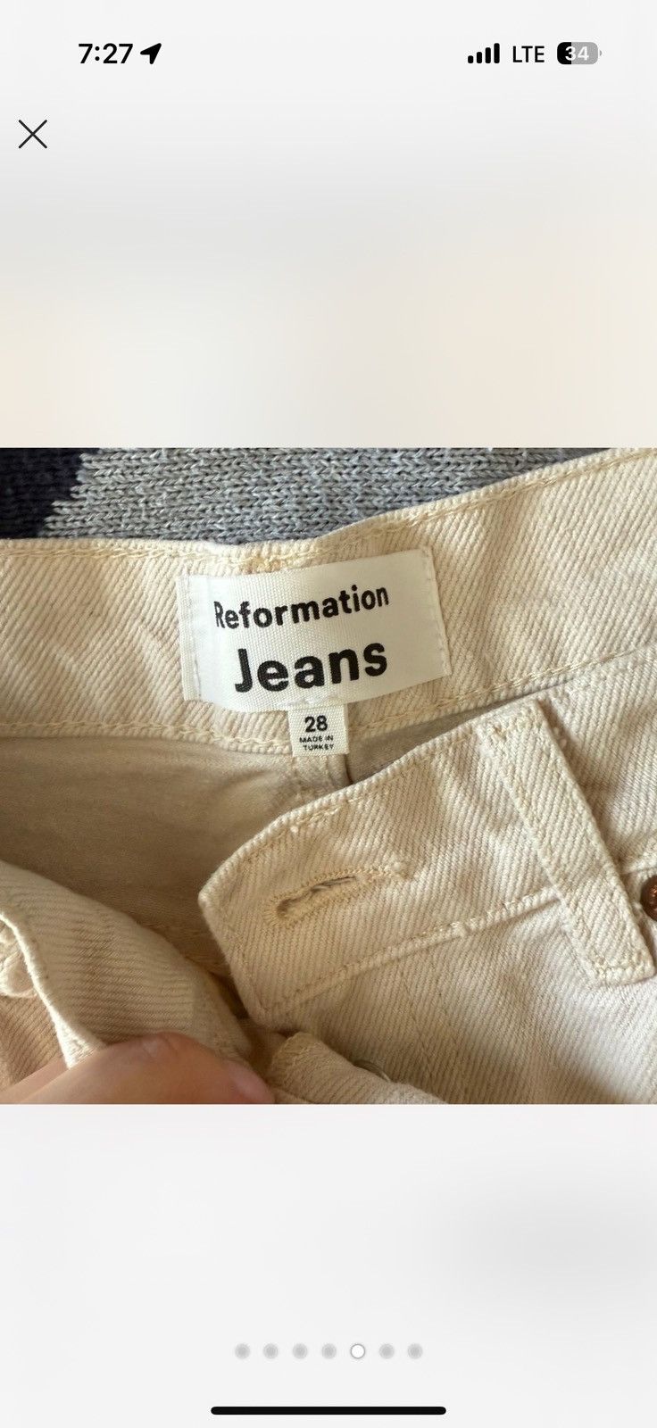 Reformation Cynthia High Rise Straight Jean Size 28" / US 6 / IT 42 - 6 Thumbnail