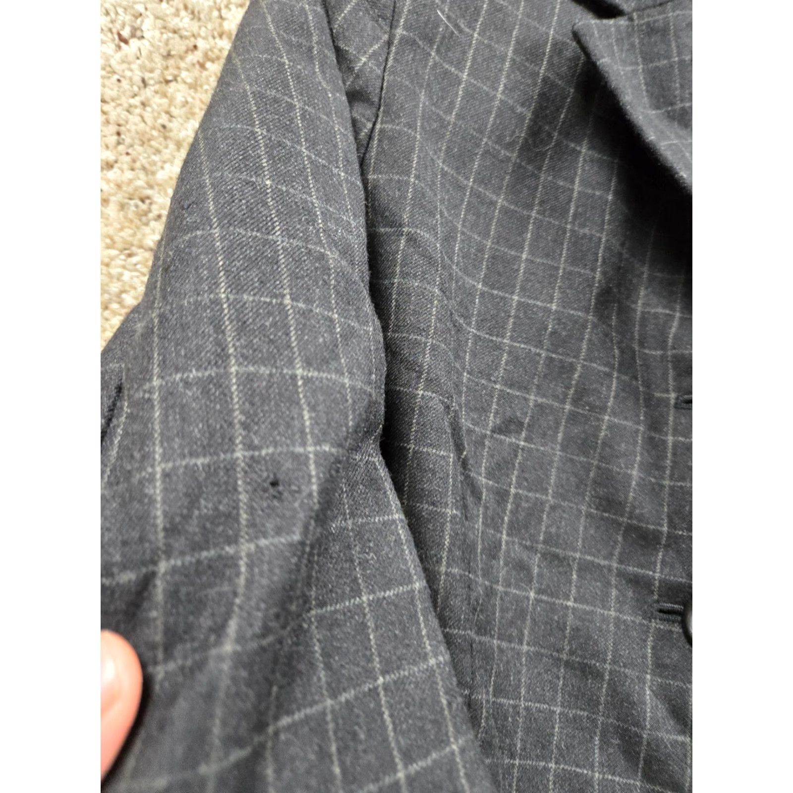 Ralph Lauren Lauren Ralph Lauren Blazer Womens 6P Gray Plaid Wool Petite Suit Jacket Size M / US 6-8 / IT 42-44 - 5 Thumbnail