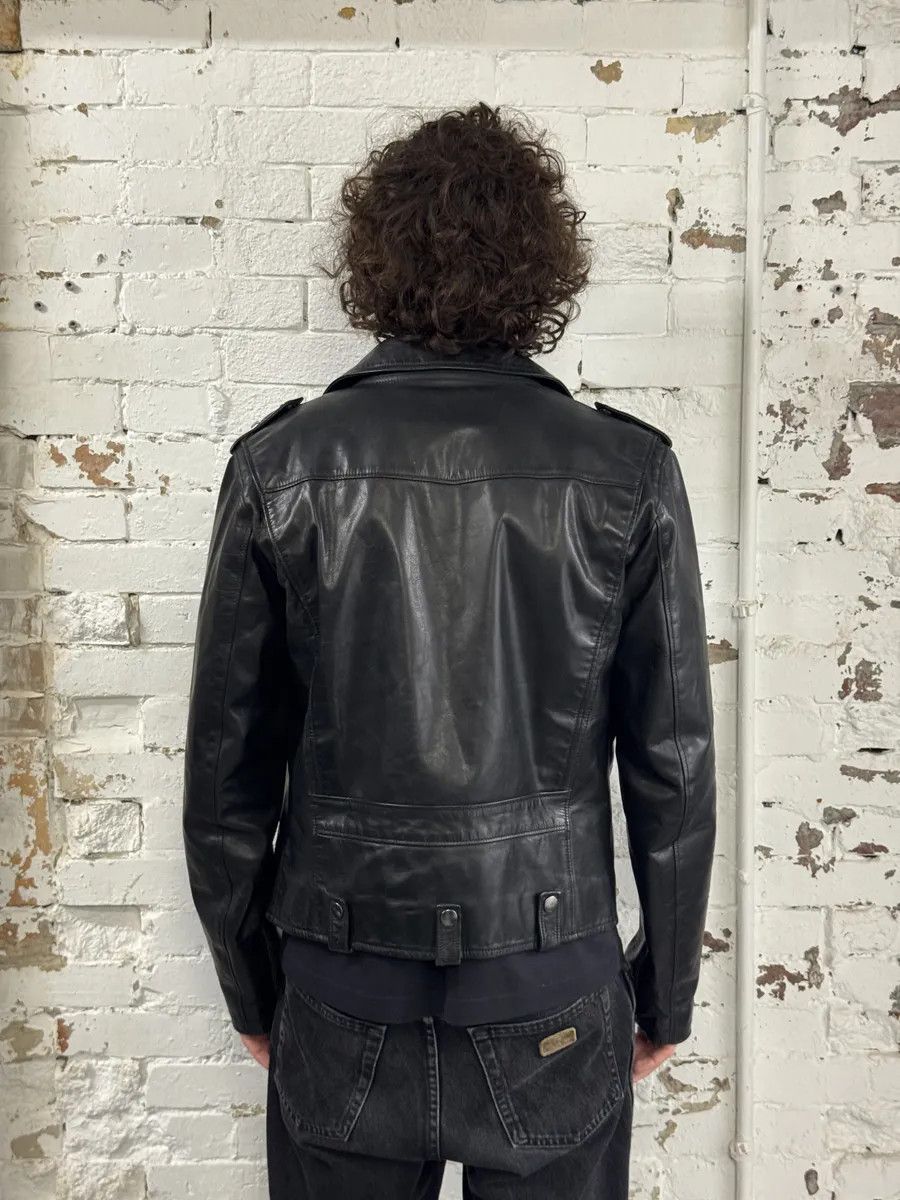Dolce & Gabbana 2000s Dolce & Gabbana Perfecto Pure Black Leather Jacket Size US M / EU 48-50 / 2 - 4 Thumbnail