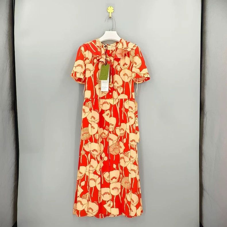 Gucci Gucci Mulberry silk print long-sleeved dress Size XS / US 0-2 / IT 36-38 - 1 Thumbnail