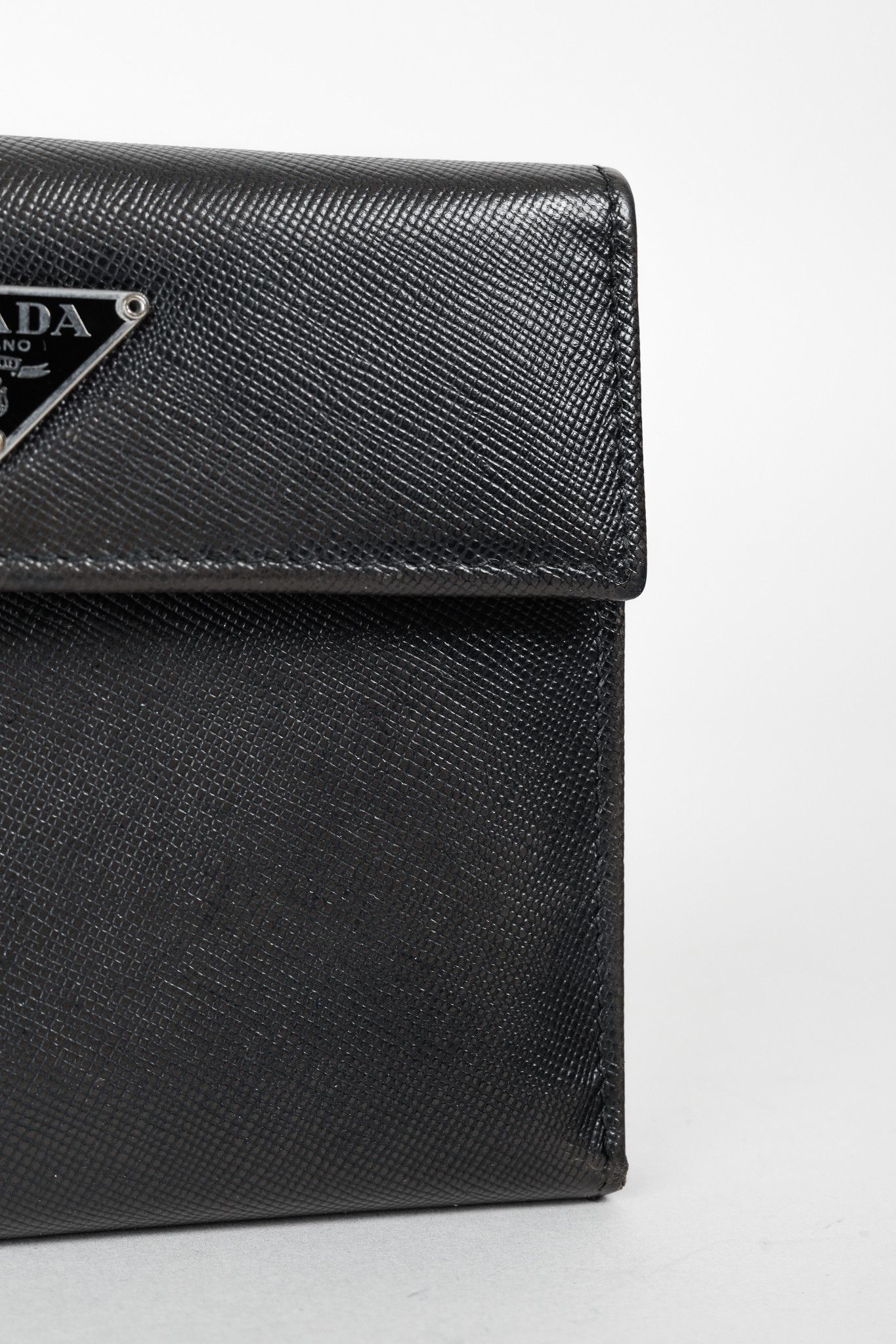 Prada Prada Black Saffiano Compact Trifold Wallet Size ONE SIZE - 5 Thumbnail
