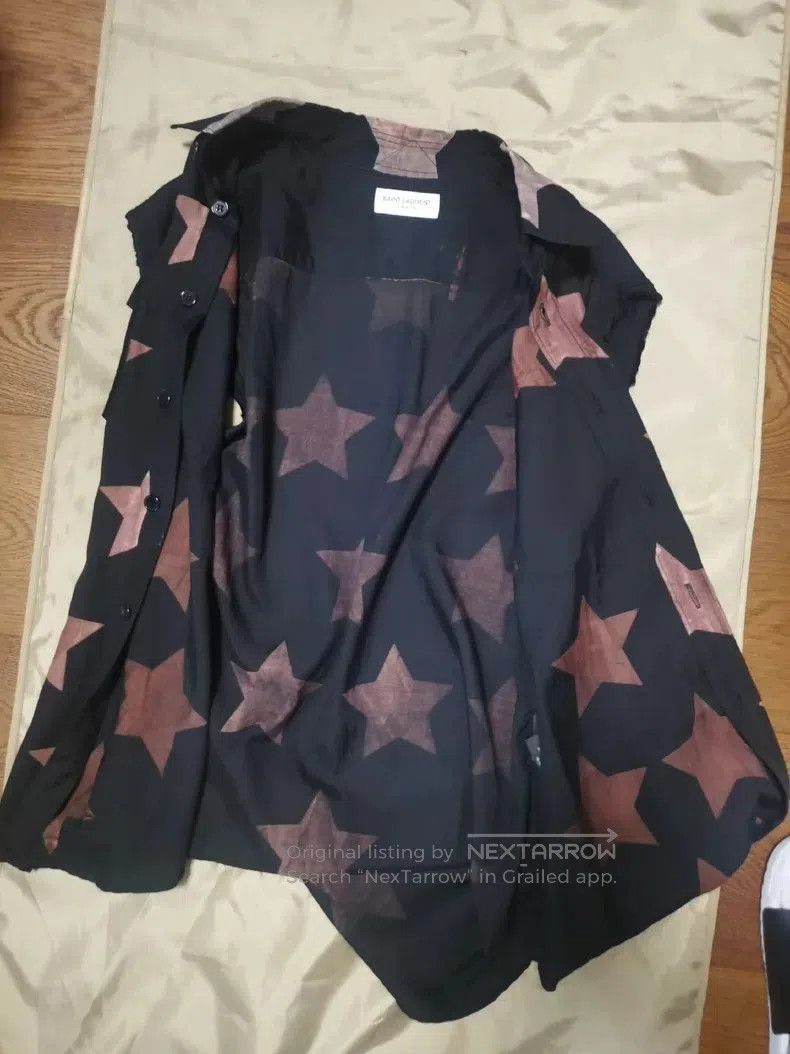 Saint Laurent Paris Saint Laurent Paris Star Print Sleeveless Shirt. Size US S / EU 44-46 / 1 - 2 Thumbnail