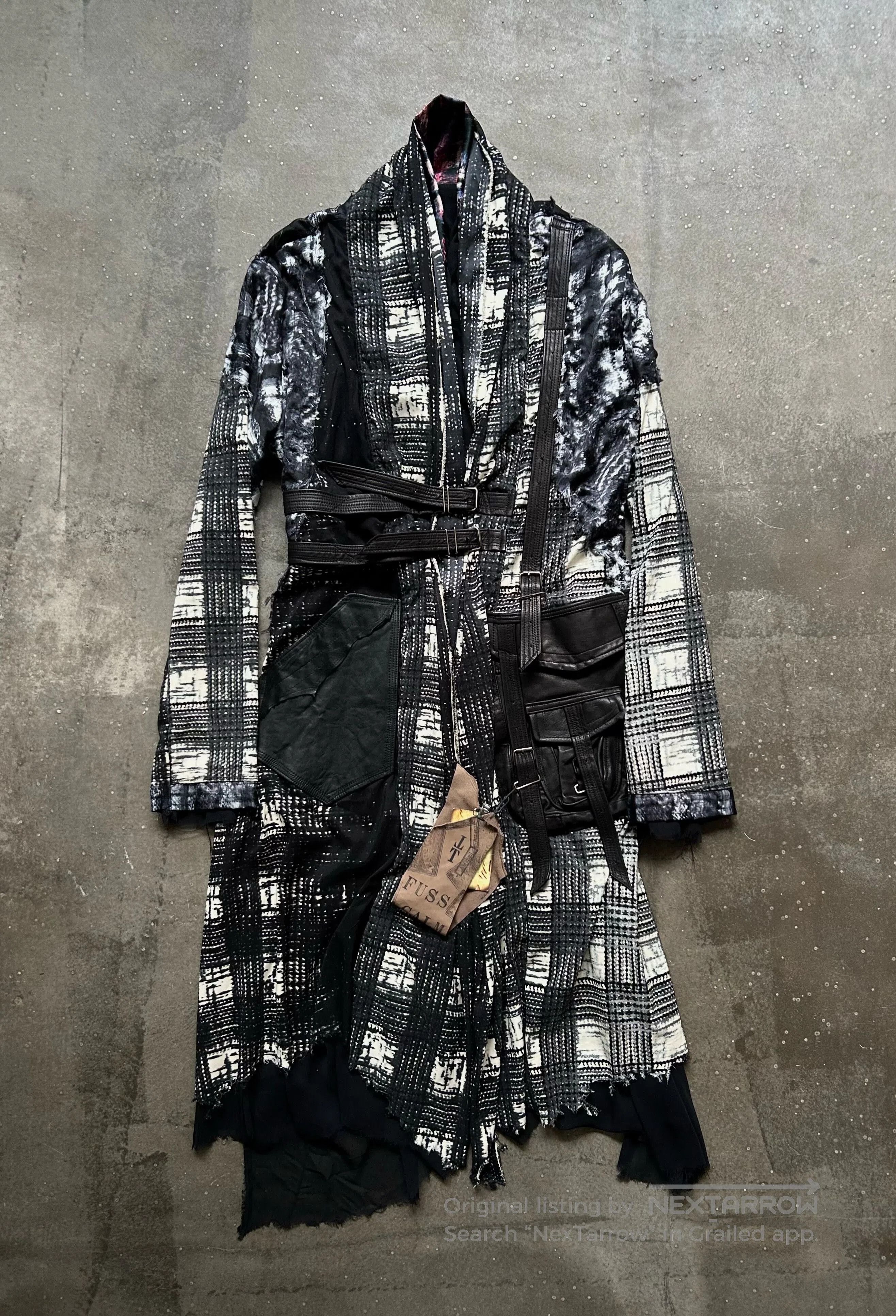 Japanese Brand stylish patchwork long coat by TT. Size US L / EU 52-54 / 3 - 1 Thumbnail