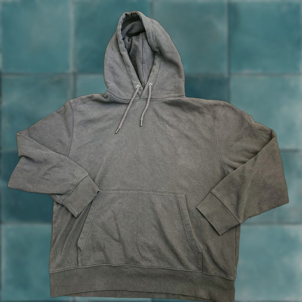 Topman Topman Hoodie Gray XL Mens Pullover Fleece Hooded Sweatshirt Pocket Drawstring Long Sleeve Cotton Polyester Regular Fit Machine Washable Size US XL / EU 56 / 4 - 1 Thumbnail
