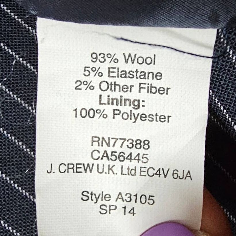 J.Crew JCrew Puff Sleeve Pin Stripe Short Wool Lined Blazer Size 0P Size XS / US 0-2 / IT 36-38 - 6 Thumbnail