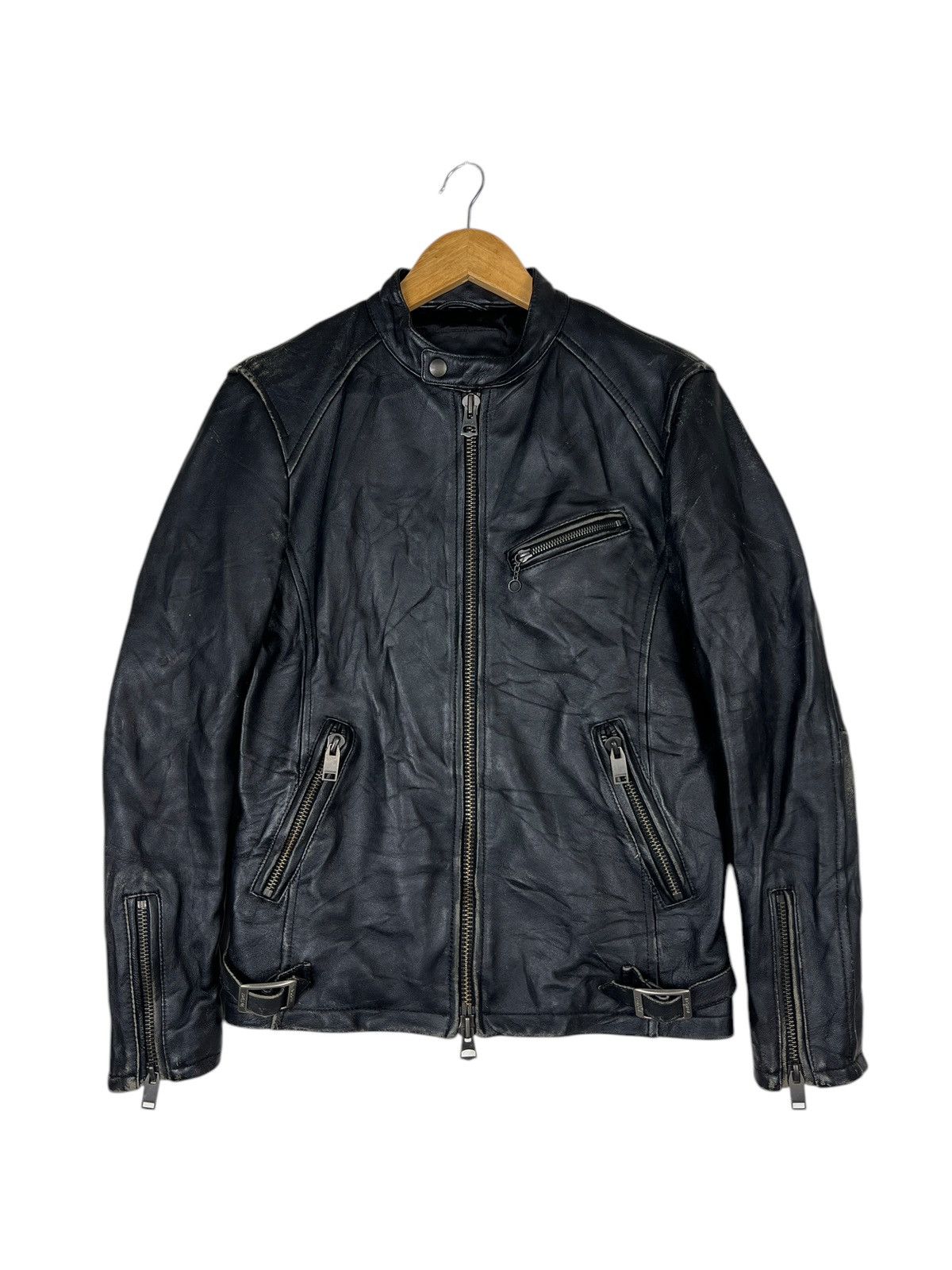 JACKROSE 💥 JACKROSE LEATHER MOTO RIDER JACKET Size US M / EU 48-50 / 2 - 2 Thumbnail